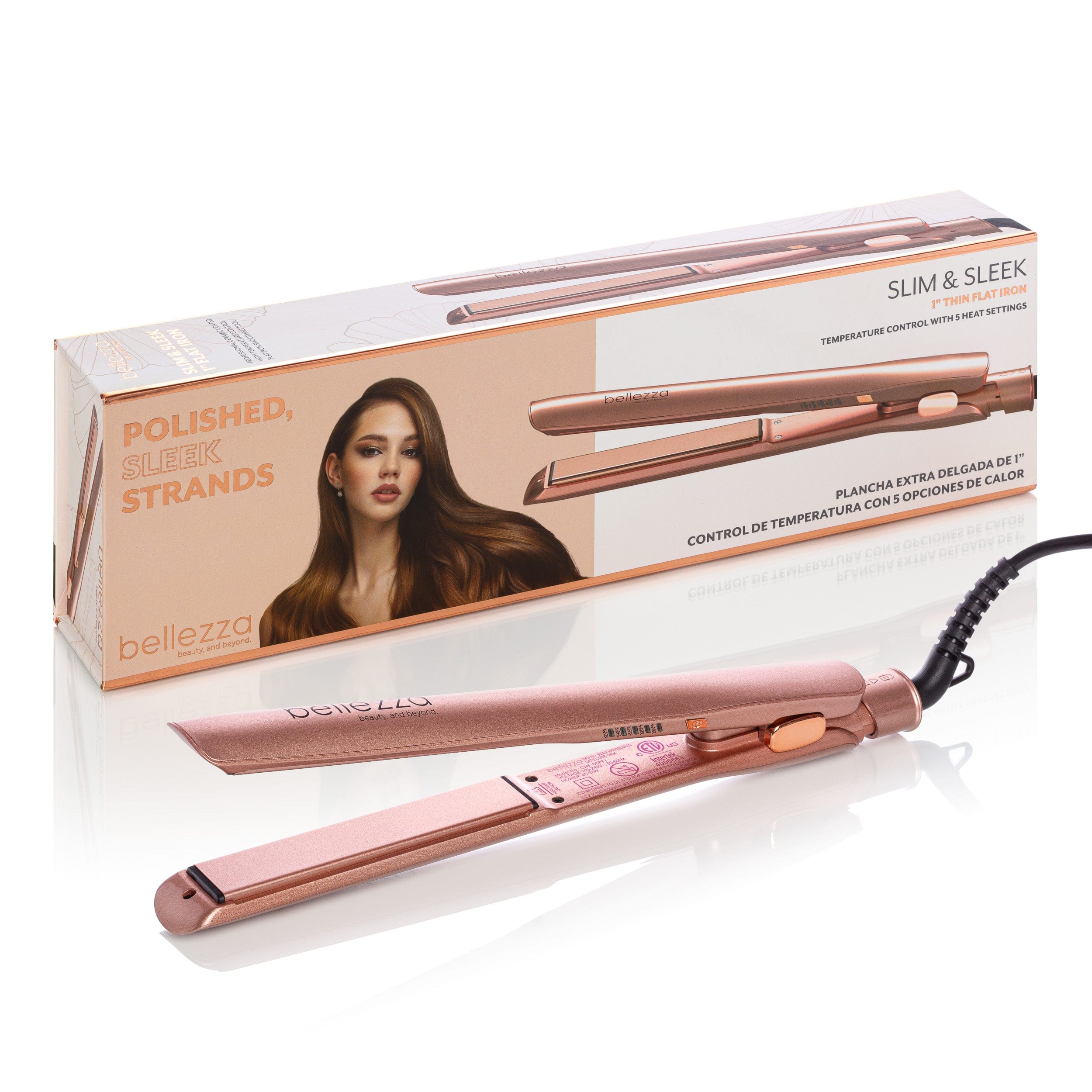 Bellezza Slim & Sleek | 1" Temperature Control Flat Iron