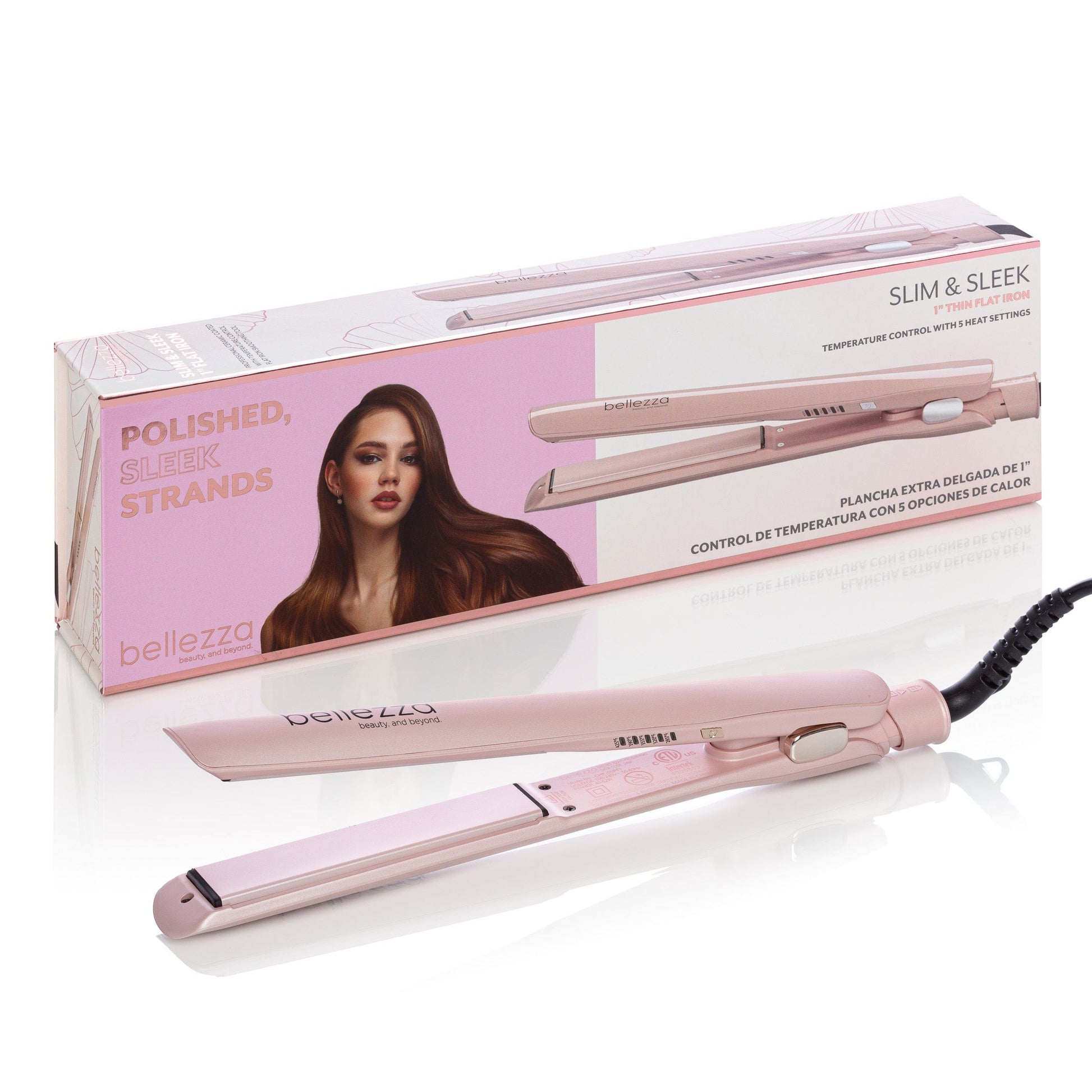 Bellezza Slim & Sleek | 1" Temperature Control Flat Iron