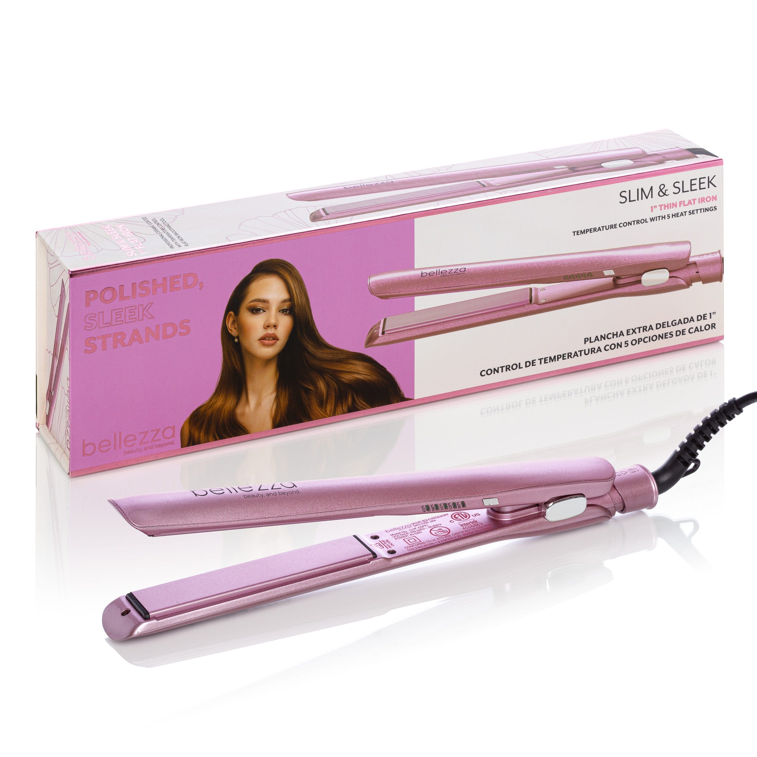 Bellezza Slim & Sleek | 1" Temperature Control Flat Iron