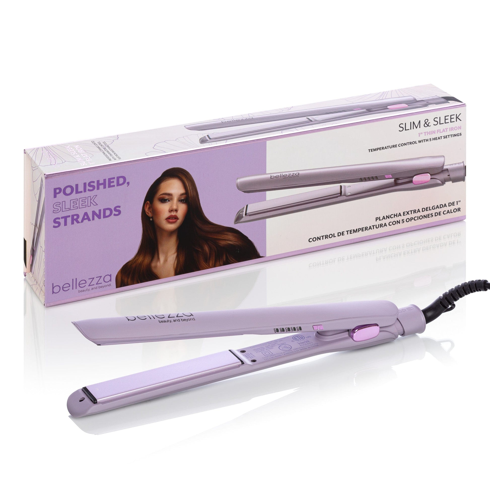 Bellezza Slim & Sleek | 1" Temperature Control Flat Iron