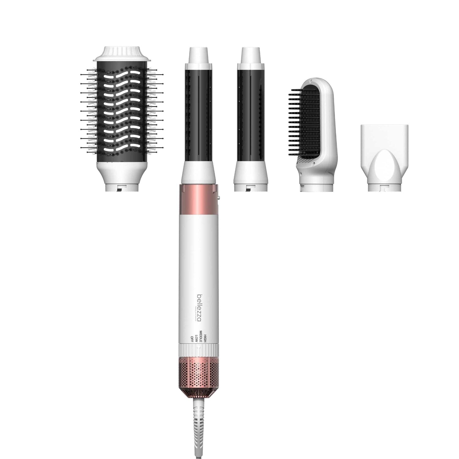 Bellezza White/Pink Rose 5 in 1 Multistyler