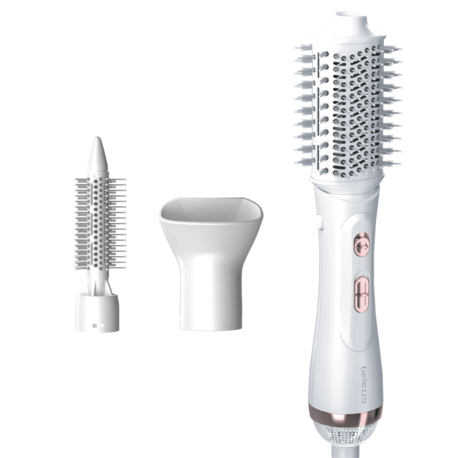 Bellezza White/Pink Rose Air Styler 3 Piece Set