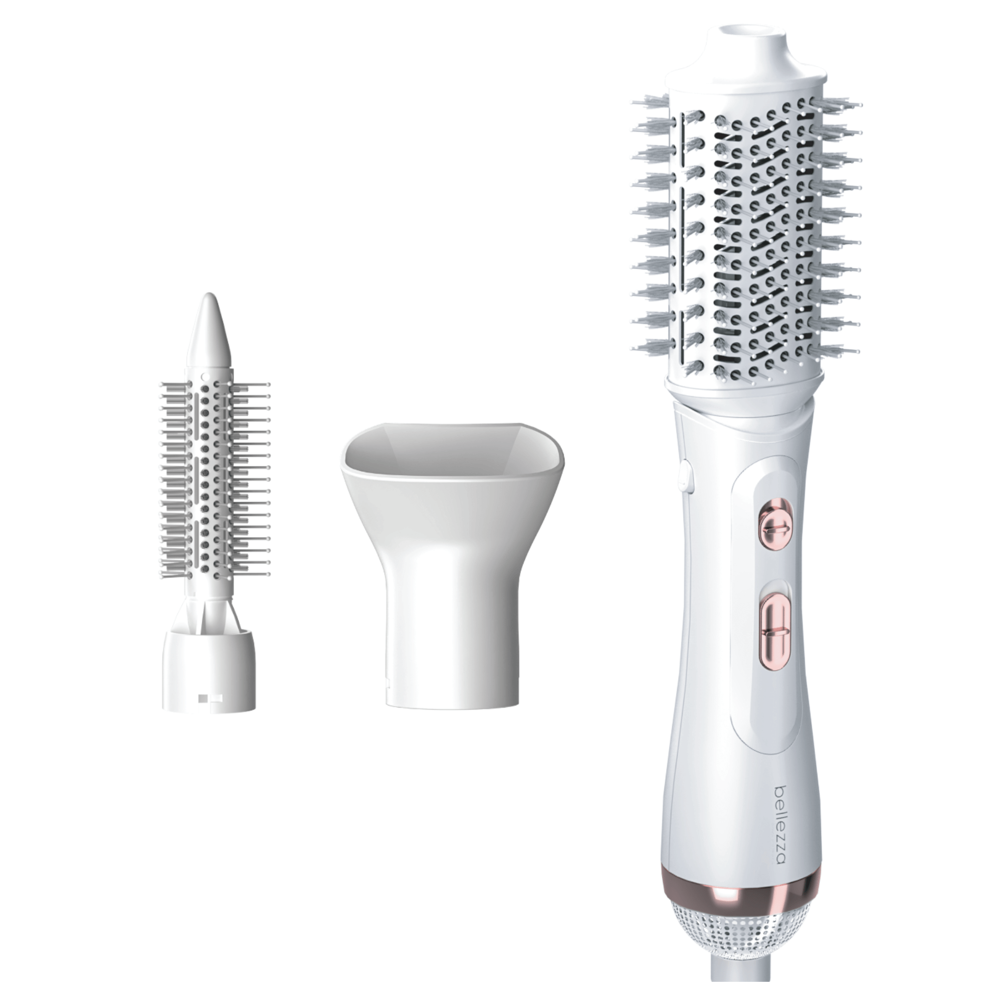 Bellezza White/Pink Rose Air Styler 3 Piece Set