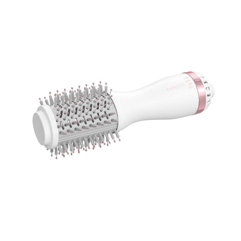 Bellezza White/Pink Rose Mini Blowout Brush