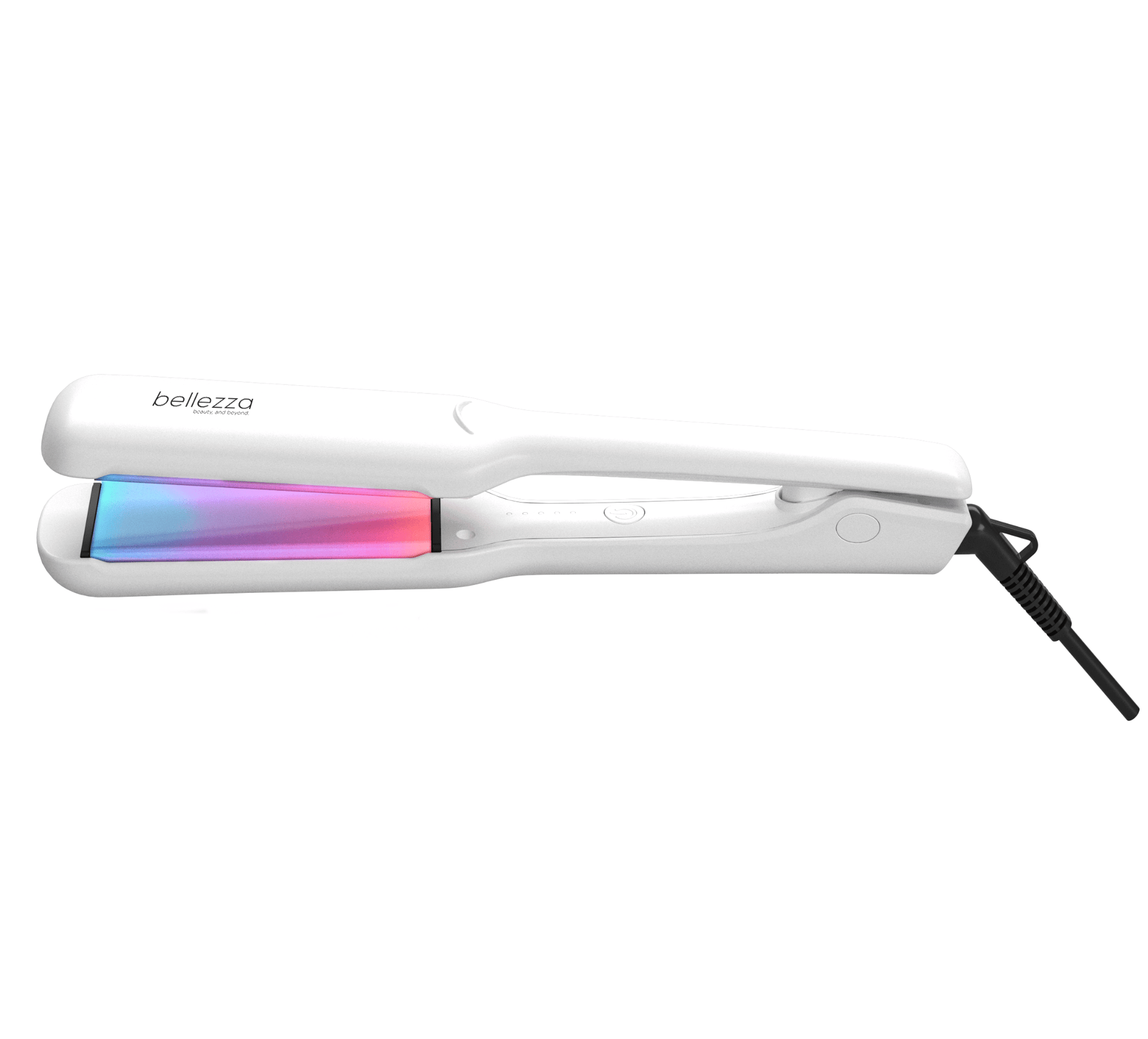 Bellezza White with Rainbow Plates WideBeauty | Professional 1.75” Wide Plate Flat Iron