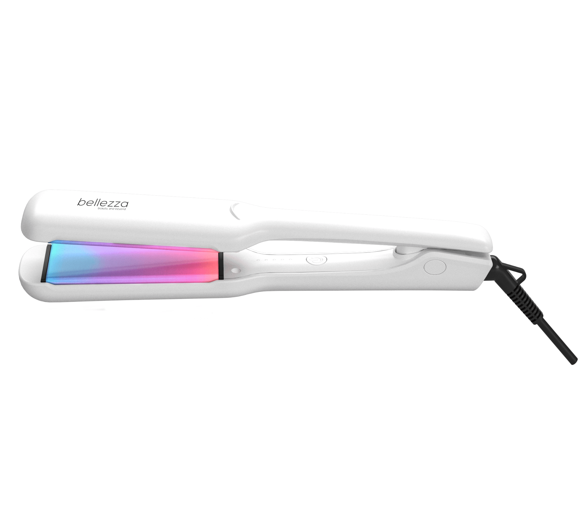 Bellezza White with Rainbow Plates WideBeauty | Professional 1.75” Wide Plate Flat Iron