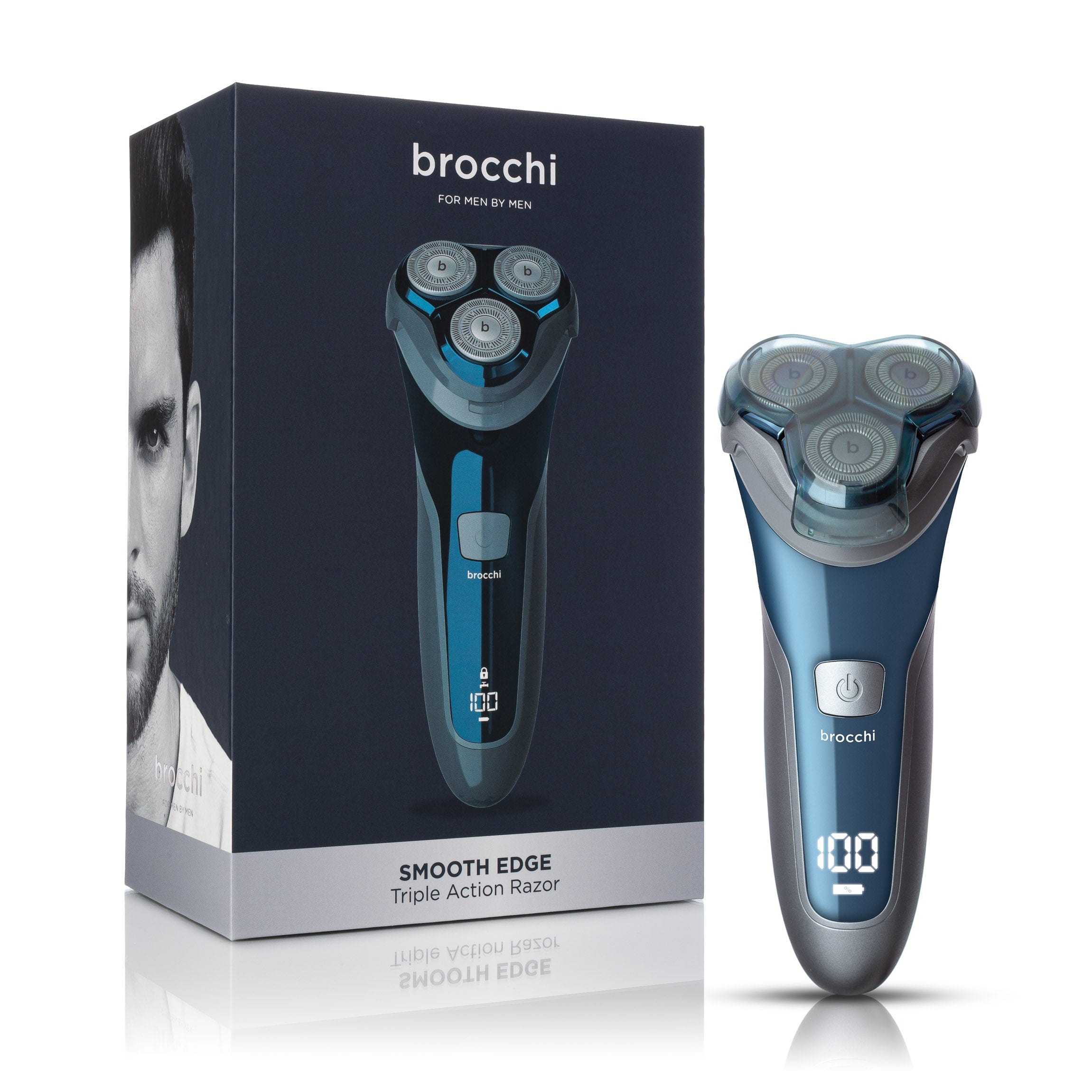 Brocchi Blue SmoothEdge | Triple Action Razor