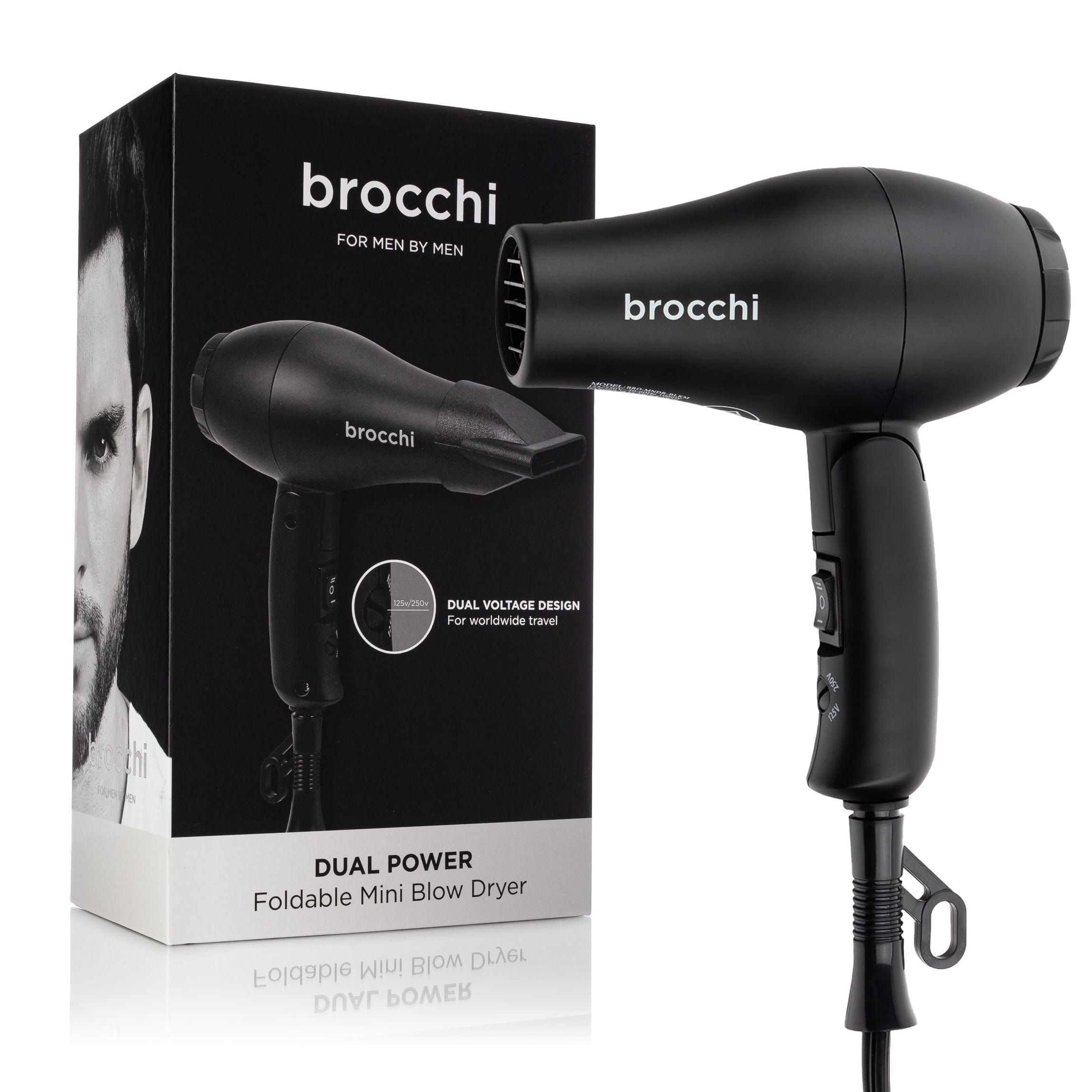 Brocchi Foldable Dual-Power Mini Travel Dryer