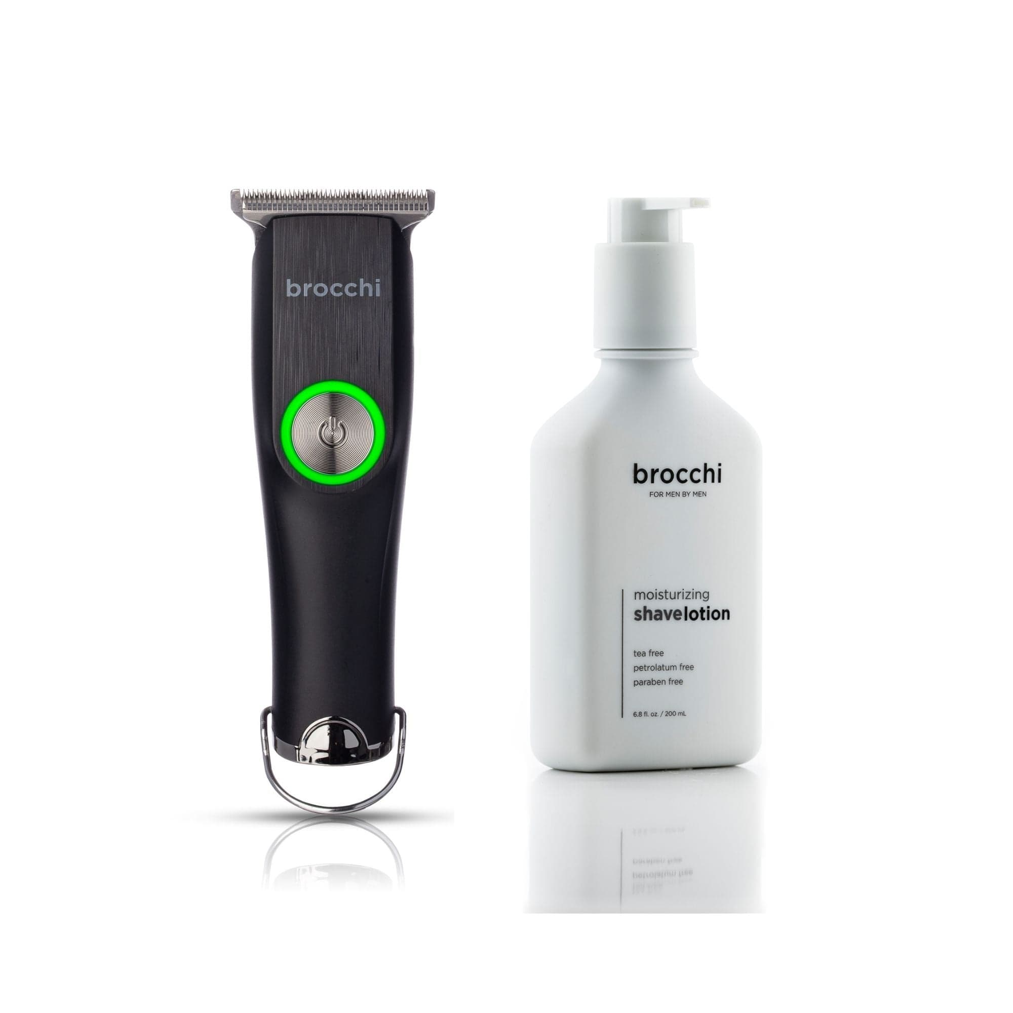 Brocchi Precision Edge Trimmer | Waterproof Body Trimmer & Shave Lotion Set
