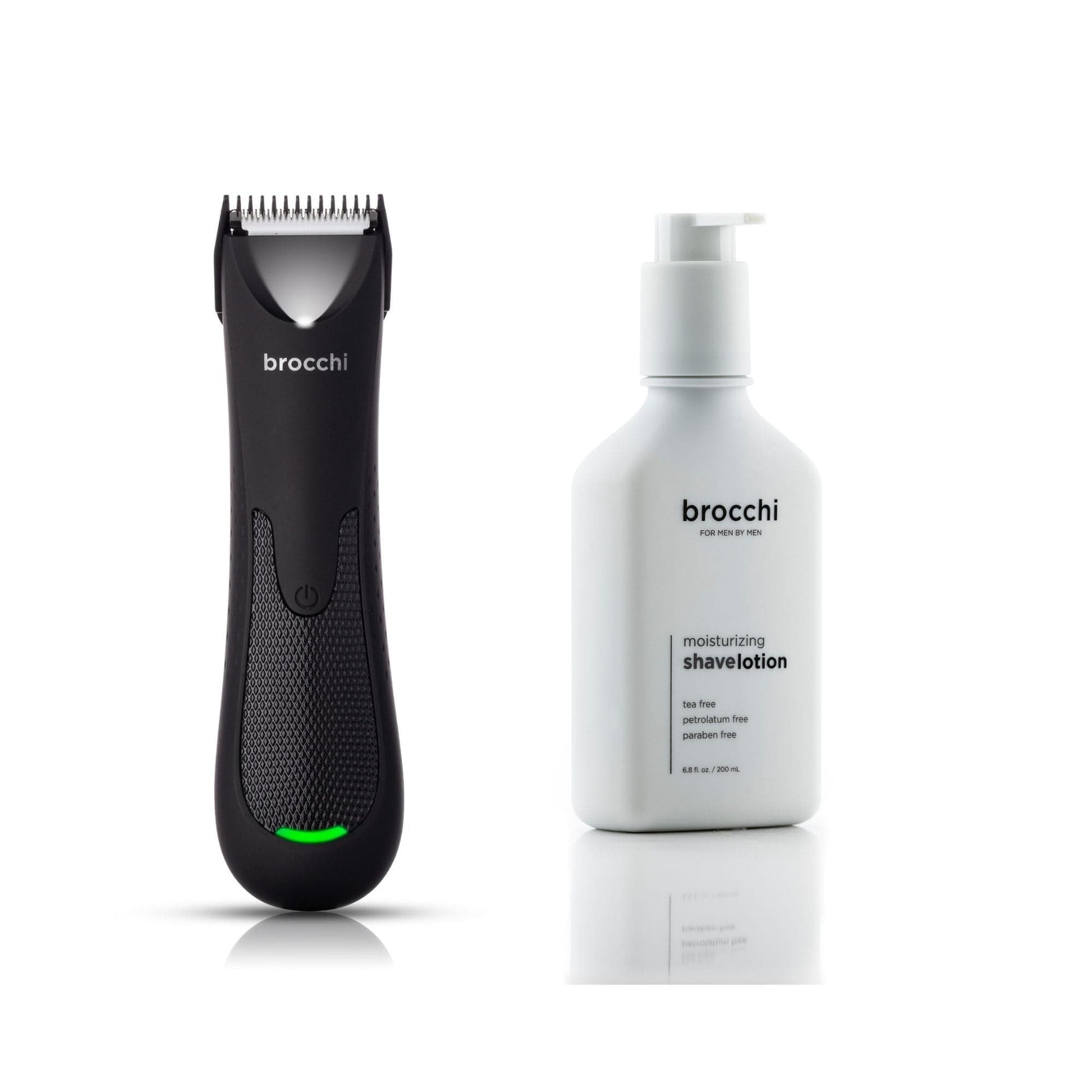 Brocchi Precision Edge Trimmer | Waterproof Body Trimmer & Shave Lotion Set