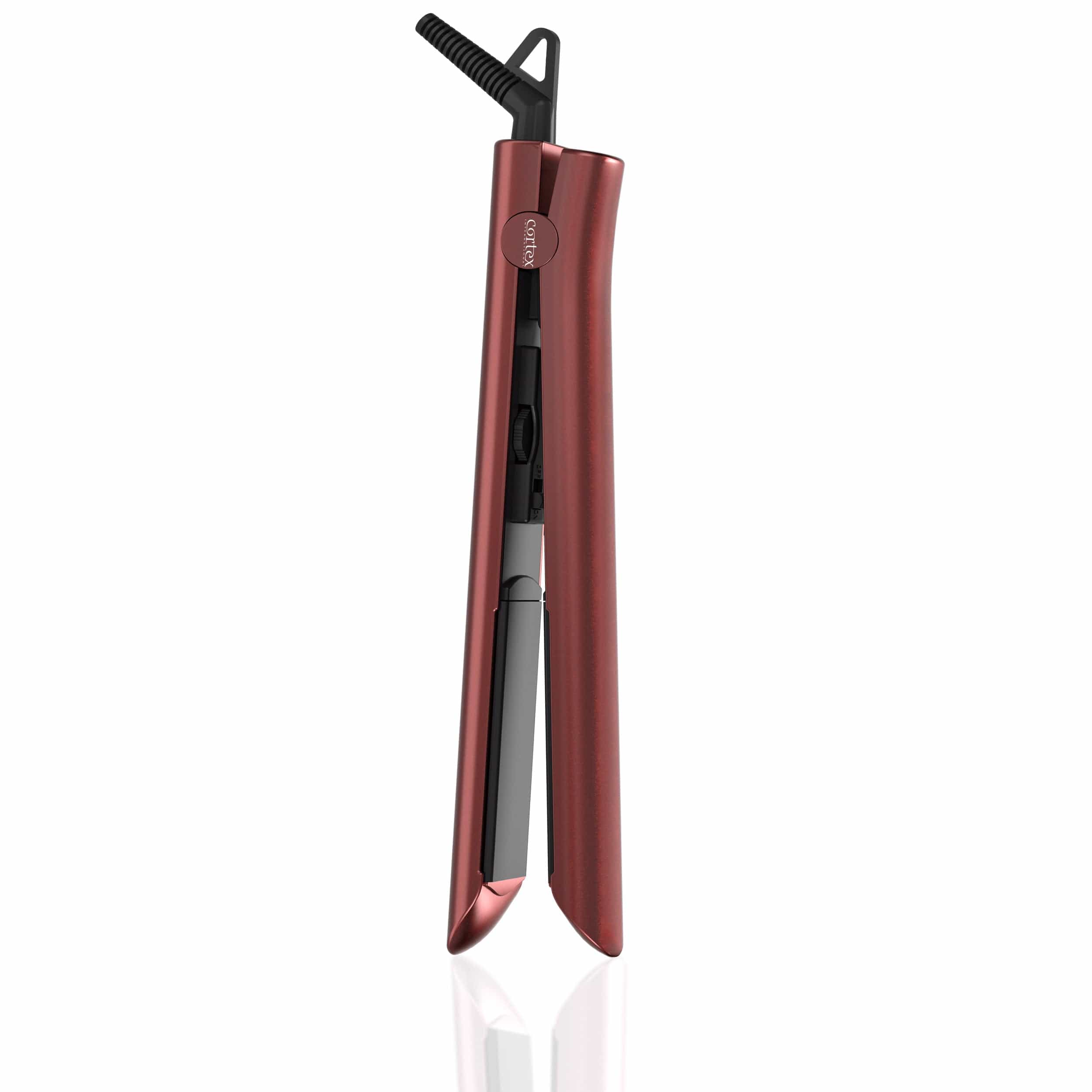 Cortex International The Collection 1 in. 100 Solid Ceramic Ionic Far Infrared Technology Flat Iron Crimson