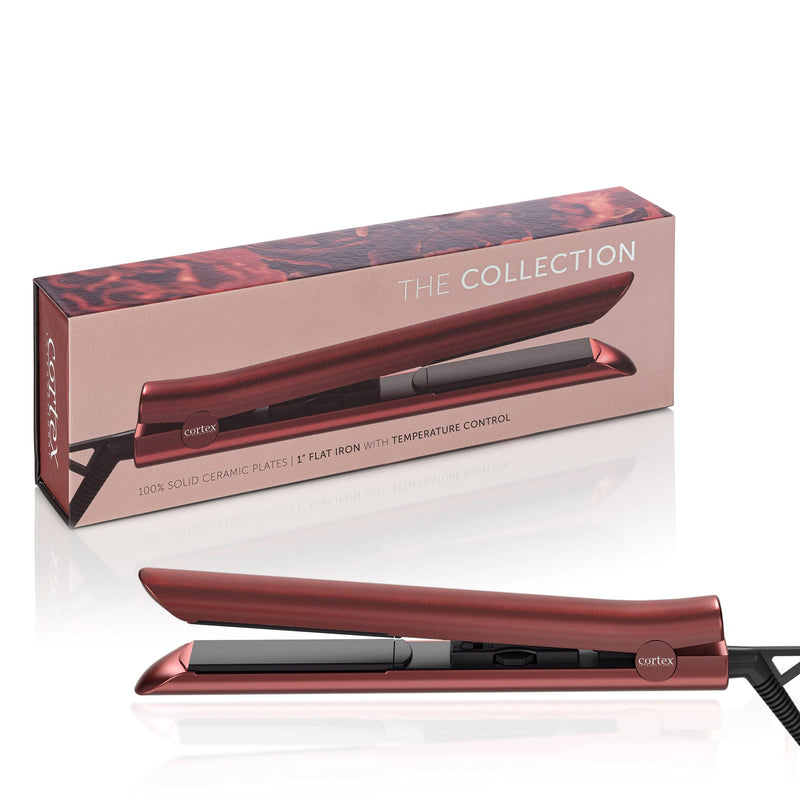 Cortex Beauty 1" 100% Solid Ceramic Ionic & Far-Infrared Technology Flat Iron
