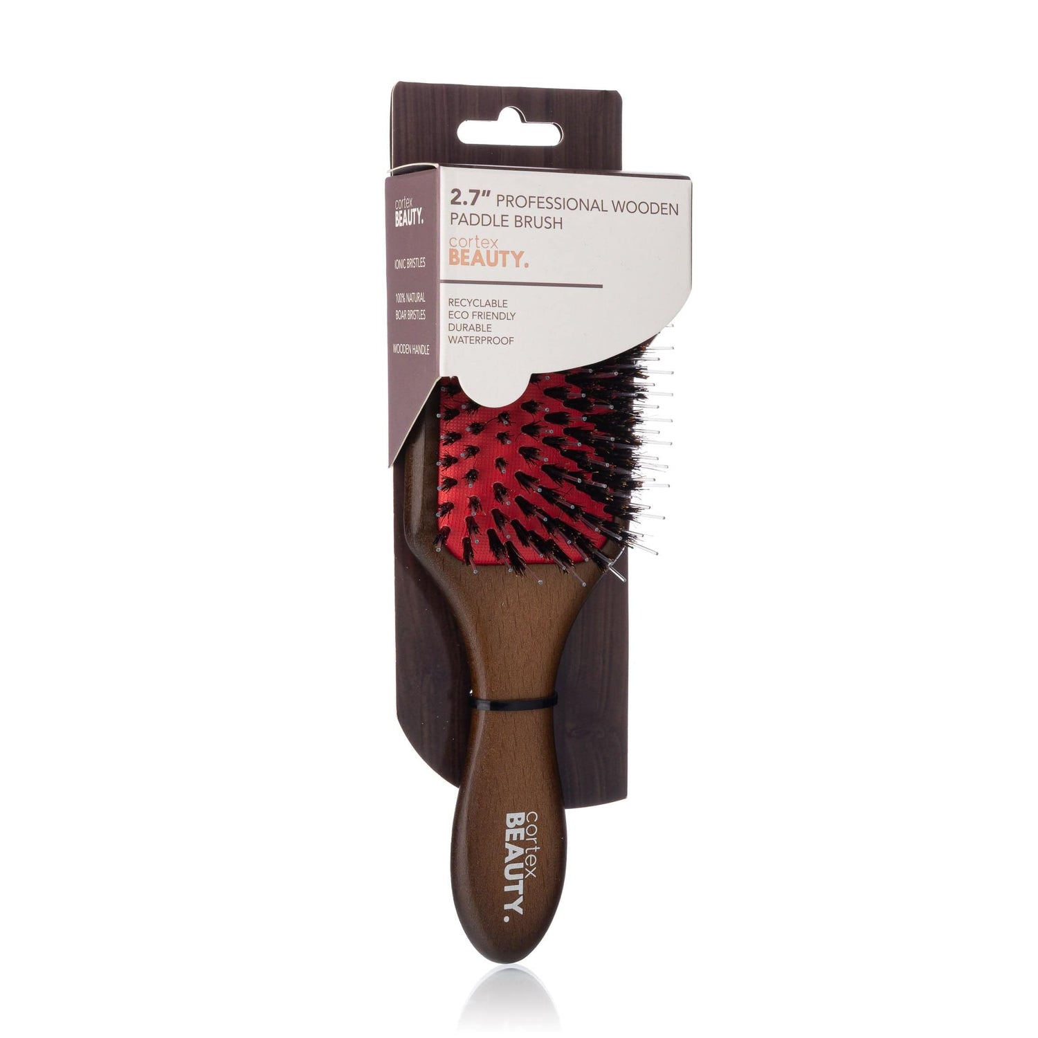 Cortex Beauty 2.7&quot; Professional Wooden Paddle Brush