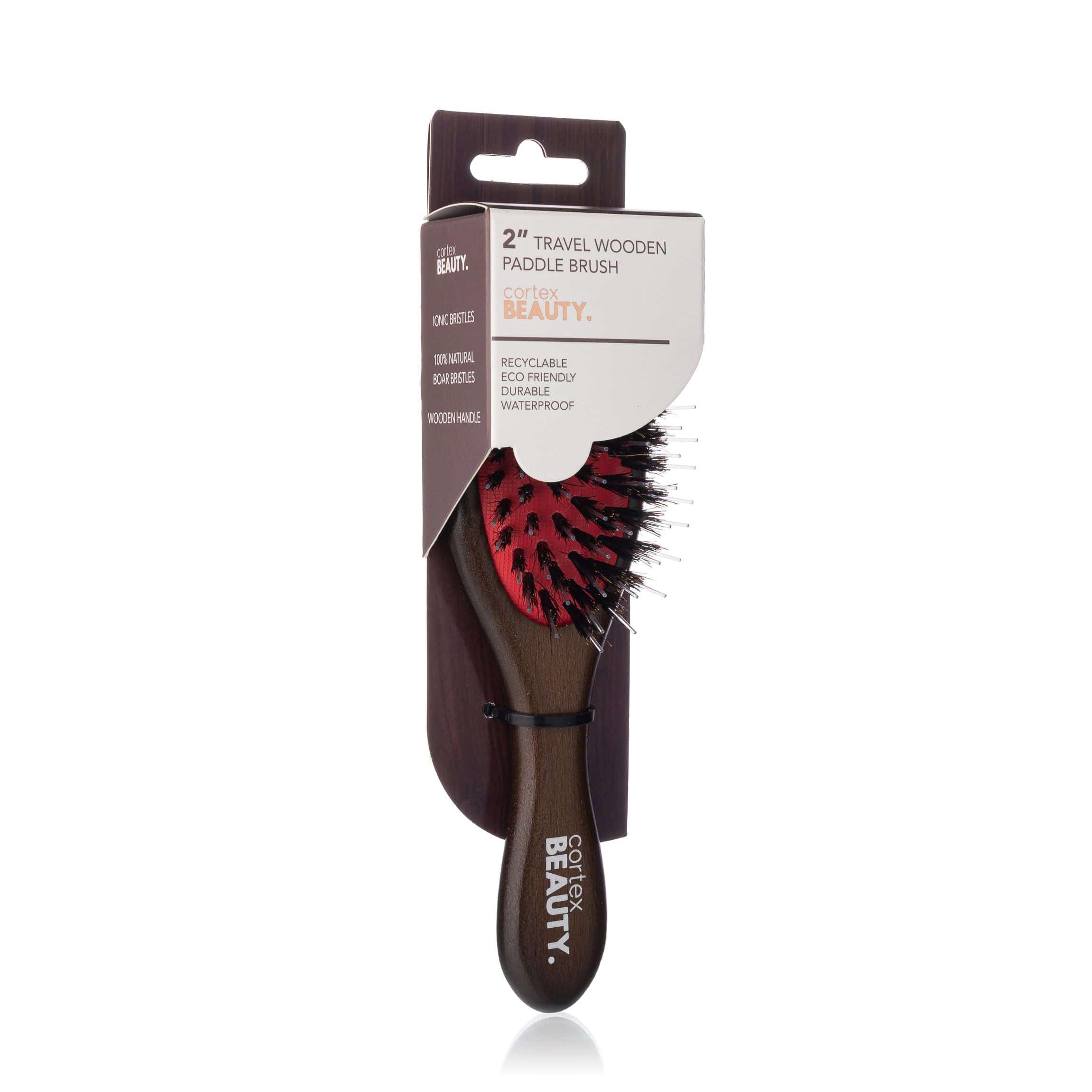 Cortex Beauty 2" Travel Wooden Paddle Brush