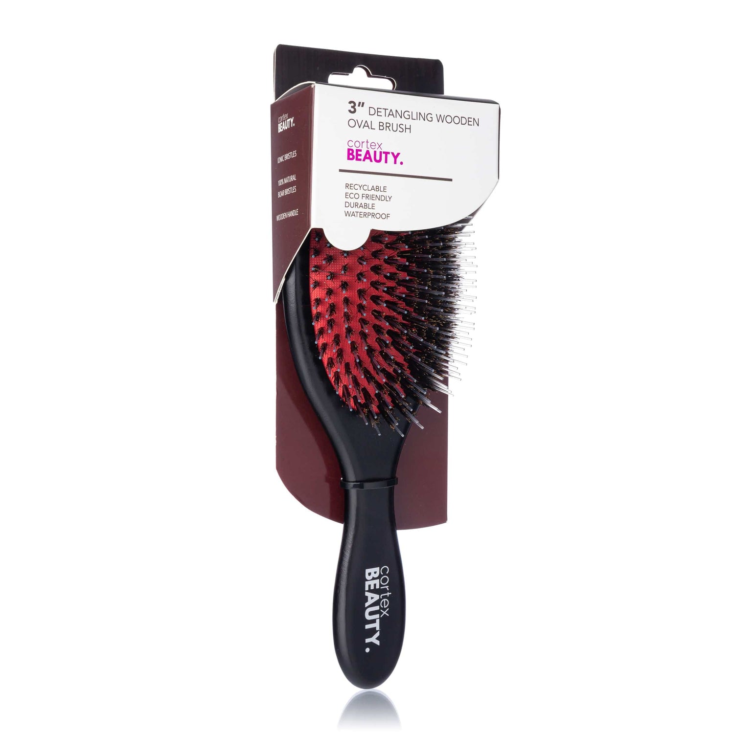 Cortex Beauty 3&quot; Detangling Wooden Oval Brush