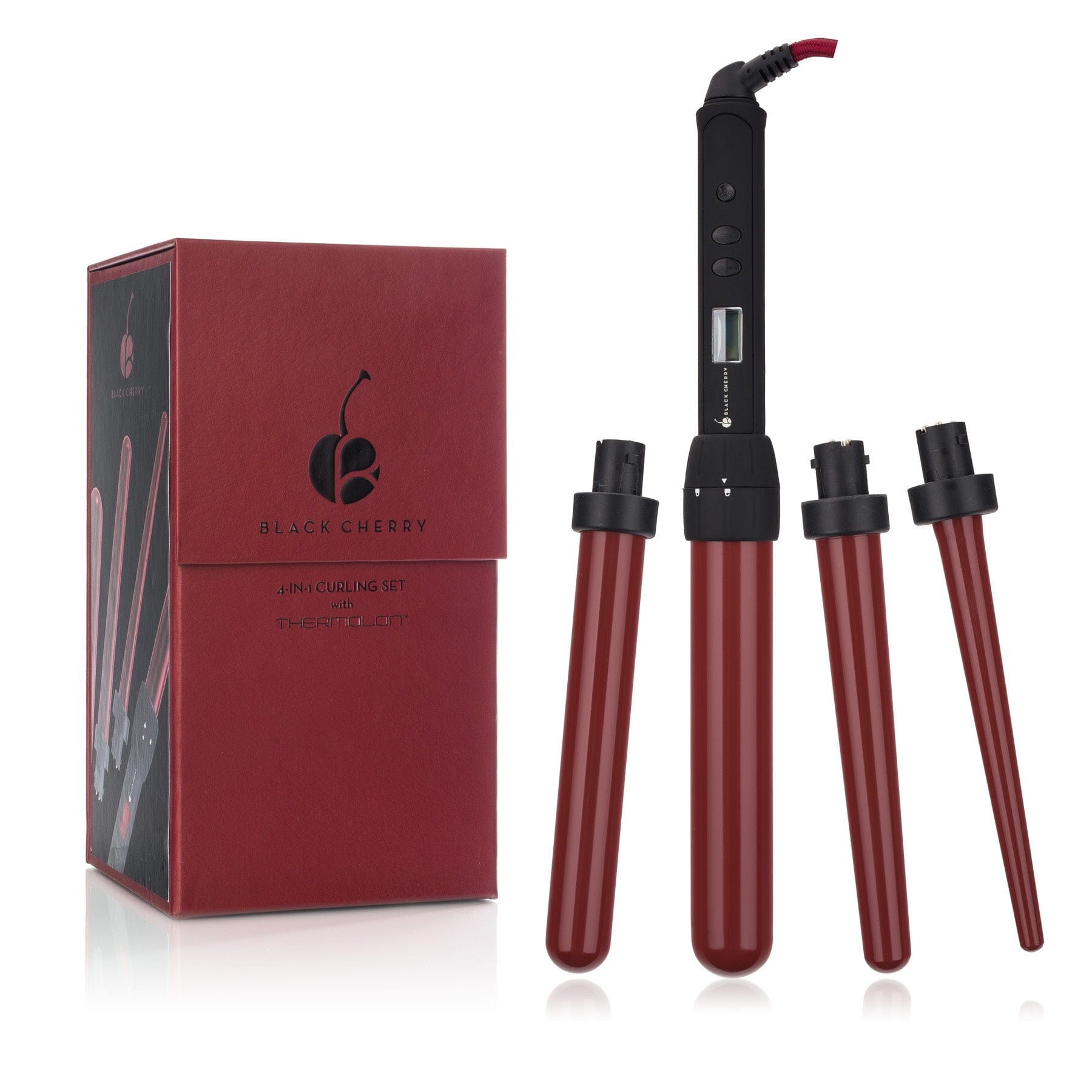 4 IN 1 Curling Wand Set with Thermolon Plated Barrels