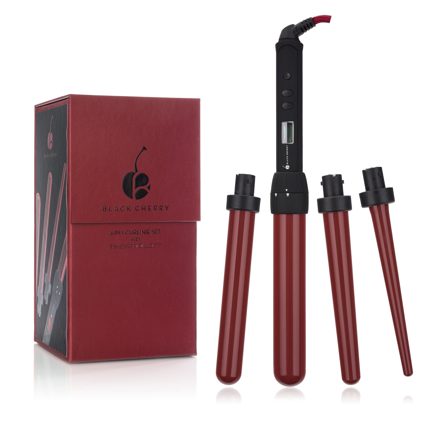 Cortex Beauty 4-IN-1 Curling Wand Set with Thermolon Plates
