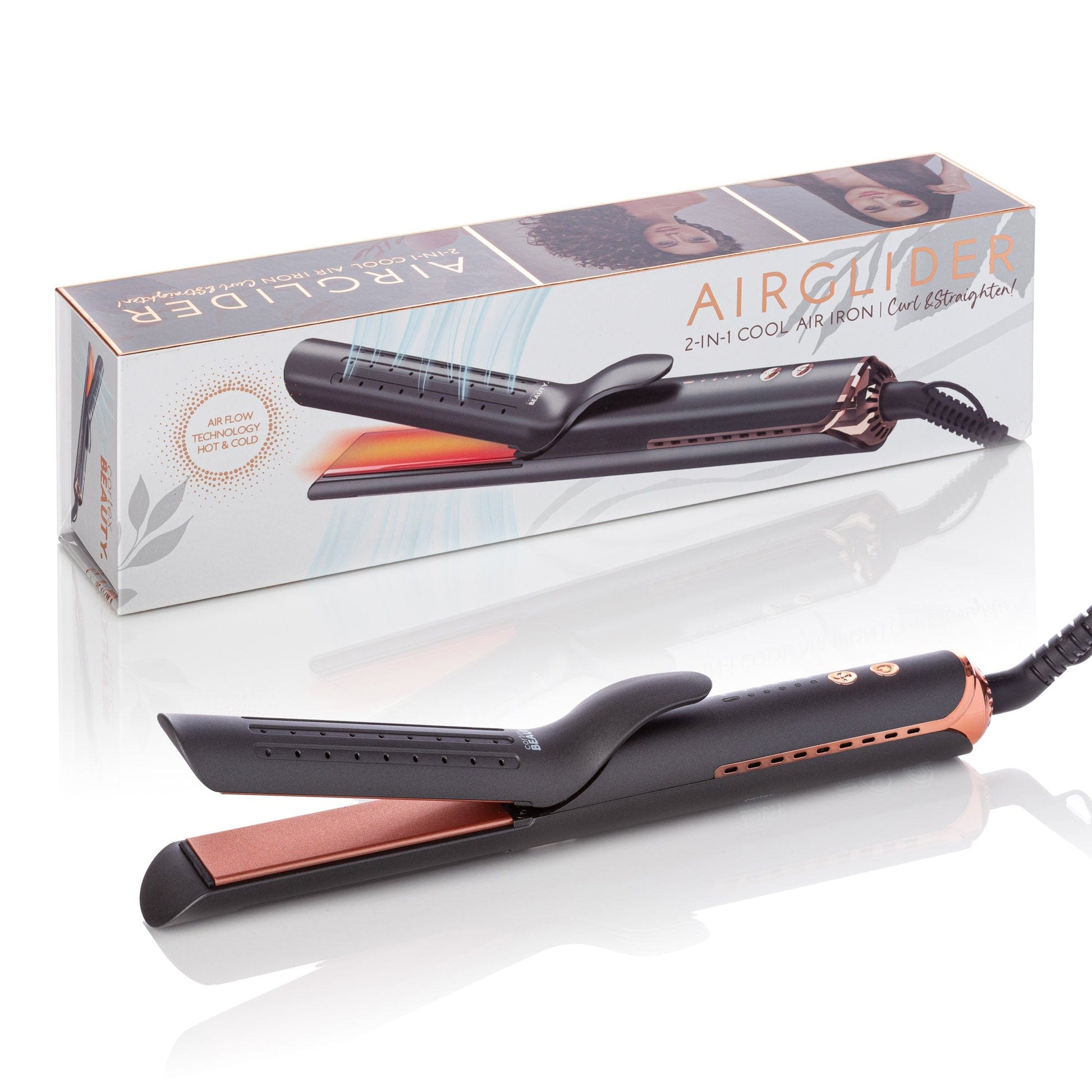 Cortex Beauty AirGlider | 2-in-1 Cool Air Flat Iron/curler
