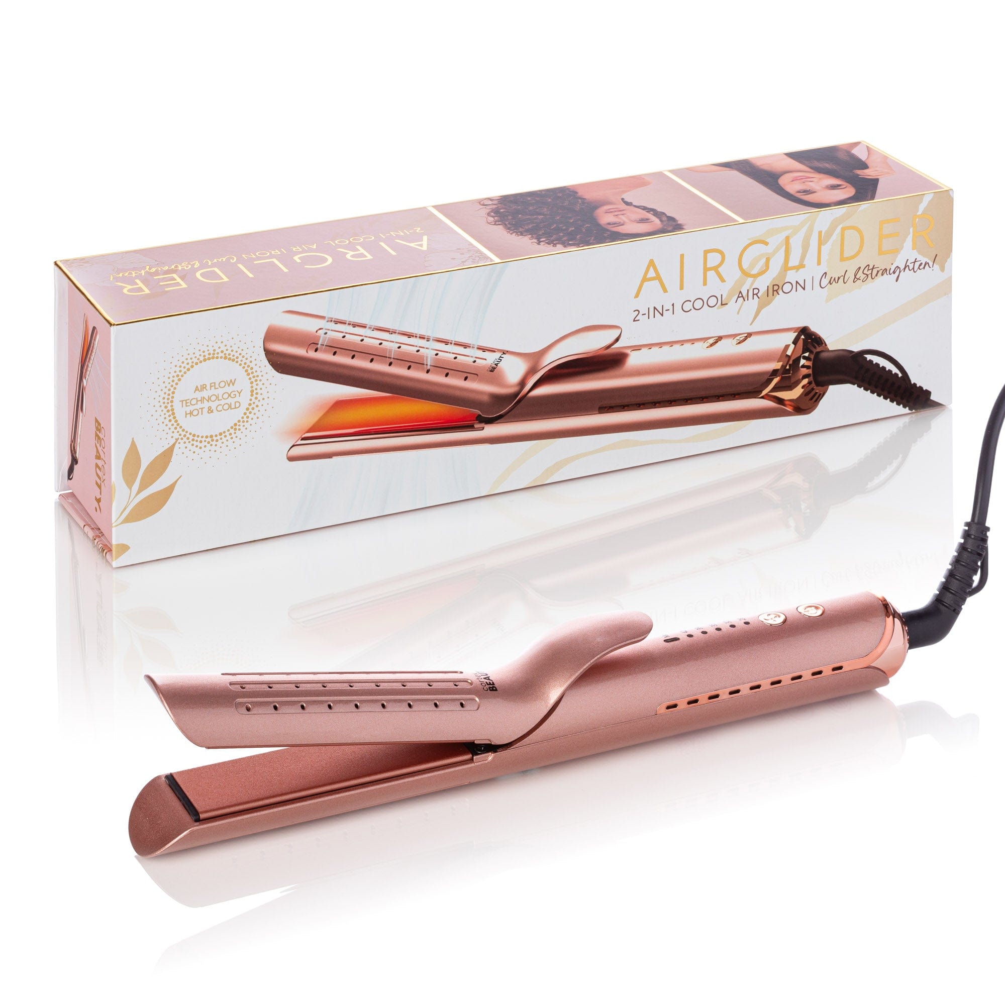 Cortex Beauty AirGlider | 2-in-1 Cool Air Flat Iron/curler