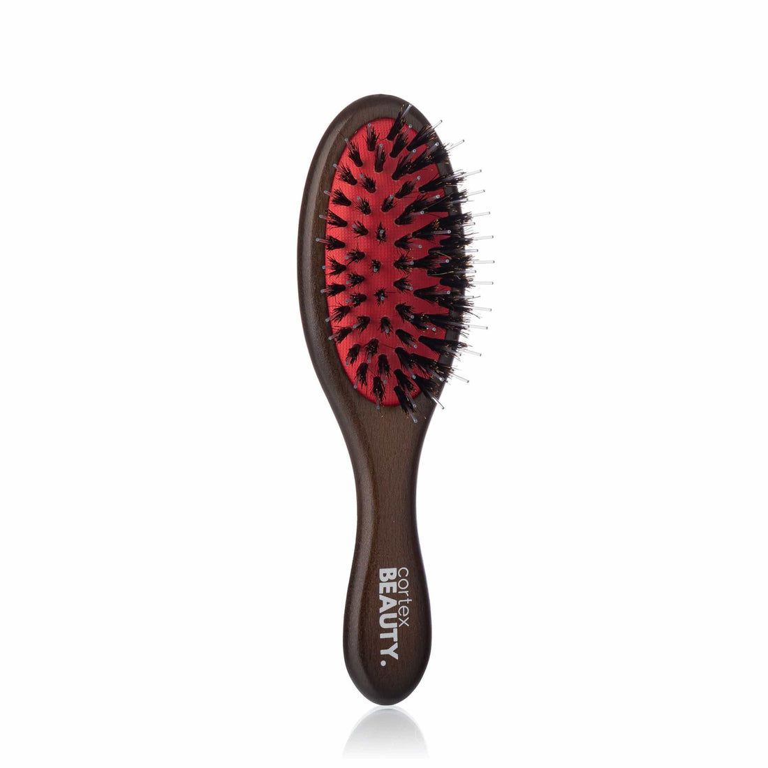 Cortex Beauty Amber Wood 2&quot; Travel Wooden Paddle Brush