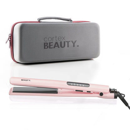Cortex Beauty Baby Pink 1” Digital Ultra Slim Flat Iron + Travel Case