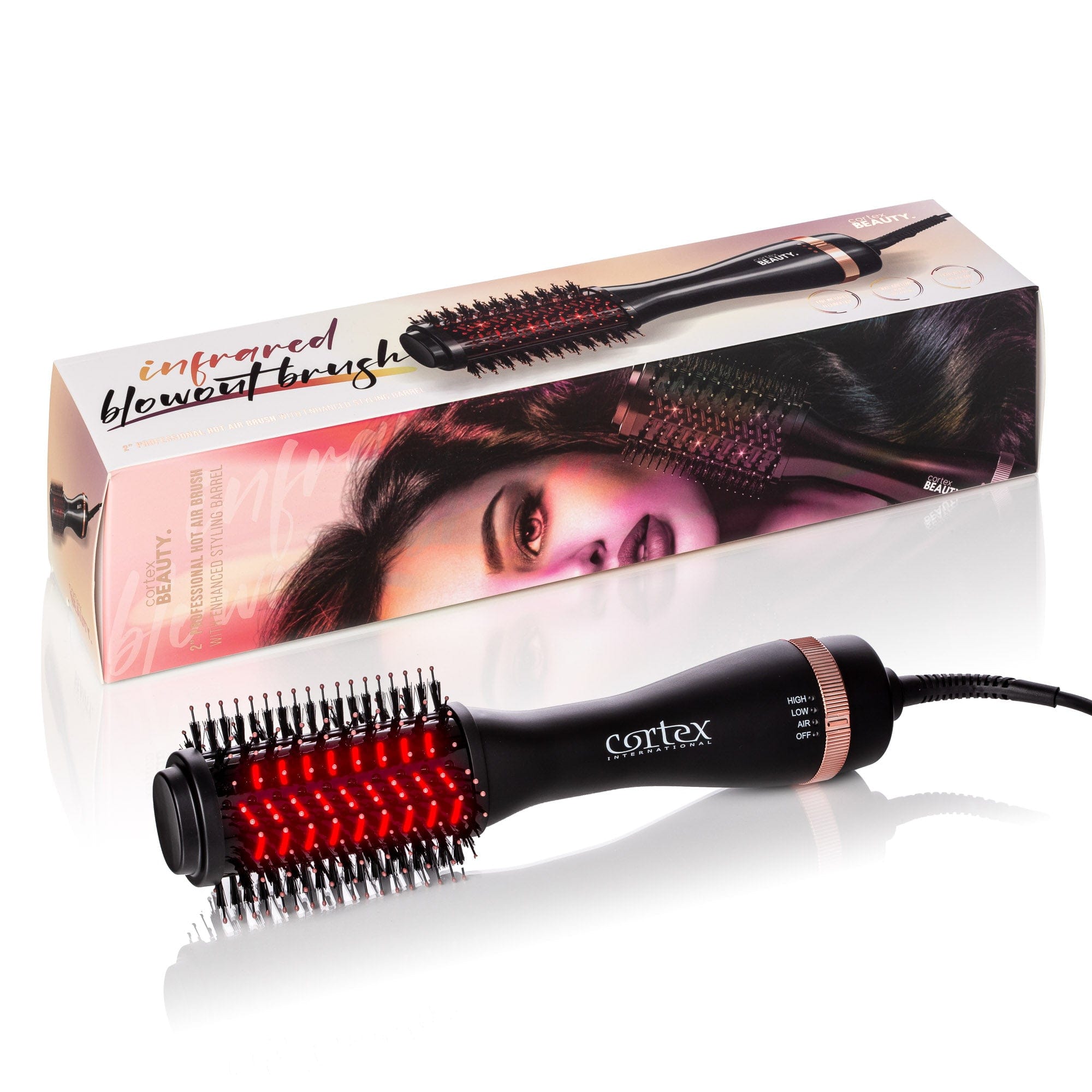 Infrared Blowout Brush 2 Professional Hot Brush Black