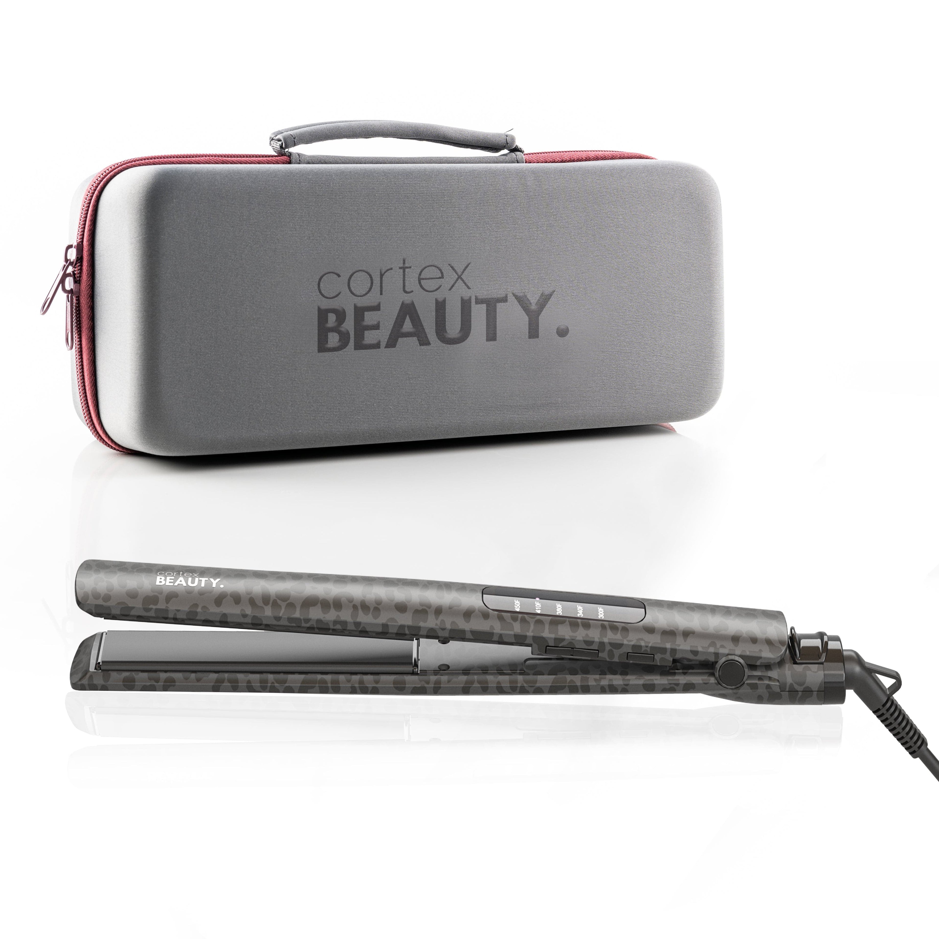 Cortex Beauty Black Leopard 1” Digital Ultra Slim Flat Iron + Travel Case