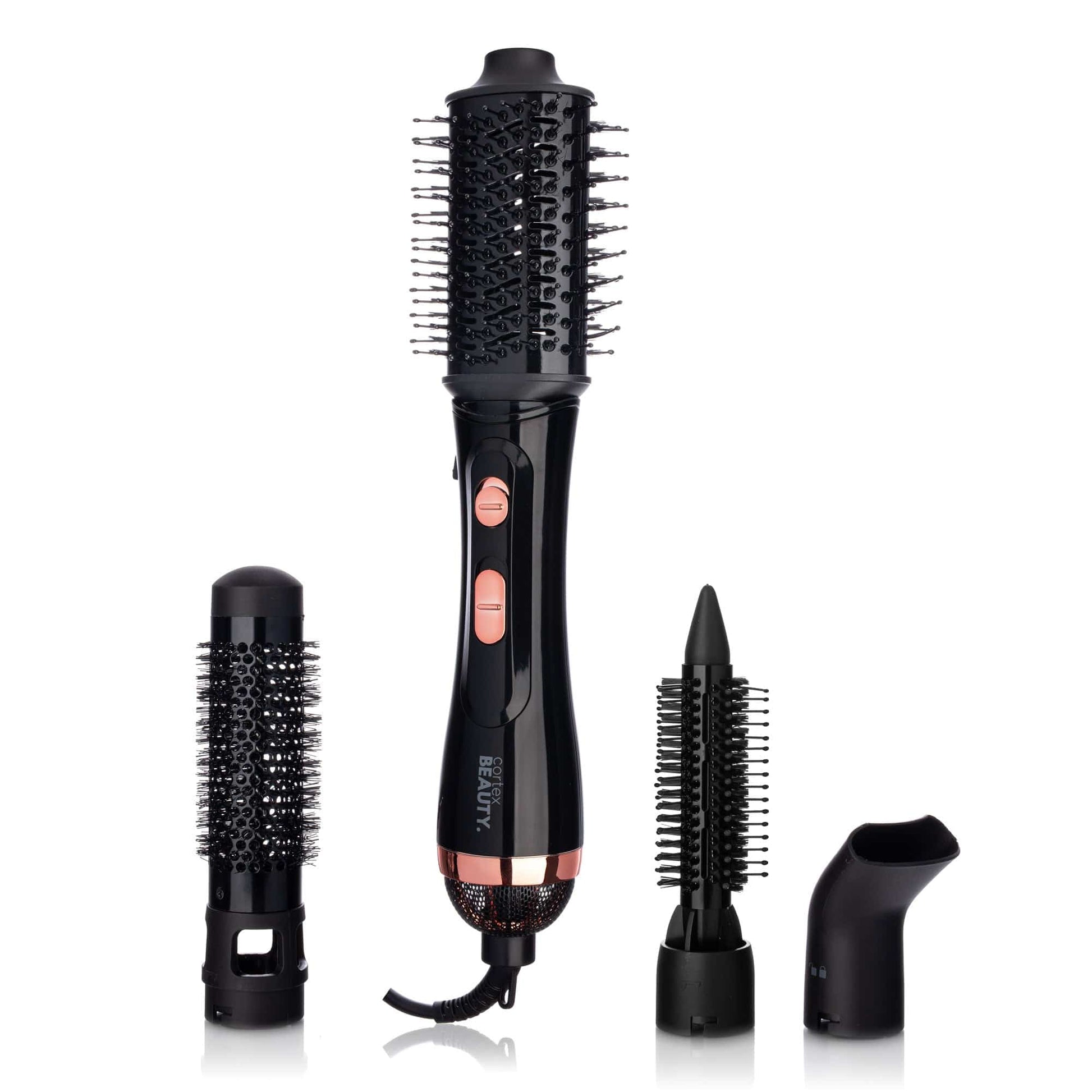Cortex Beauty Black/ Pink Rose Air Styler | 4-In-1 Hot Air Styler Brush