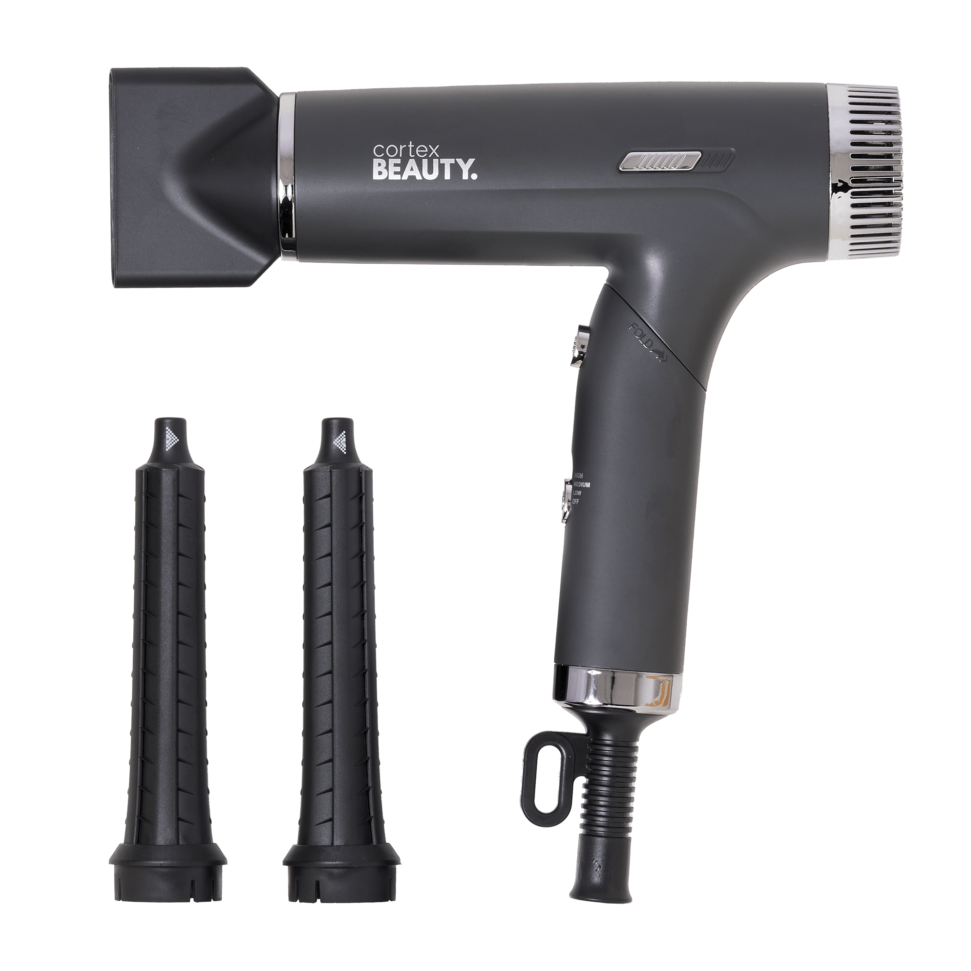 Cortex Beauty Black Sleek Fold | Foldable Travel Dryer