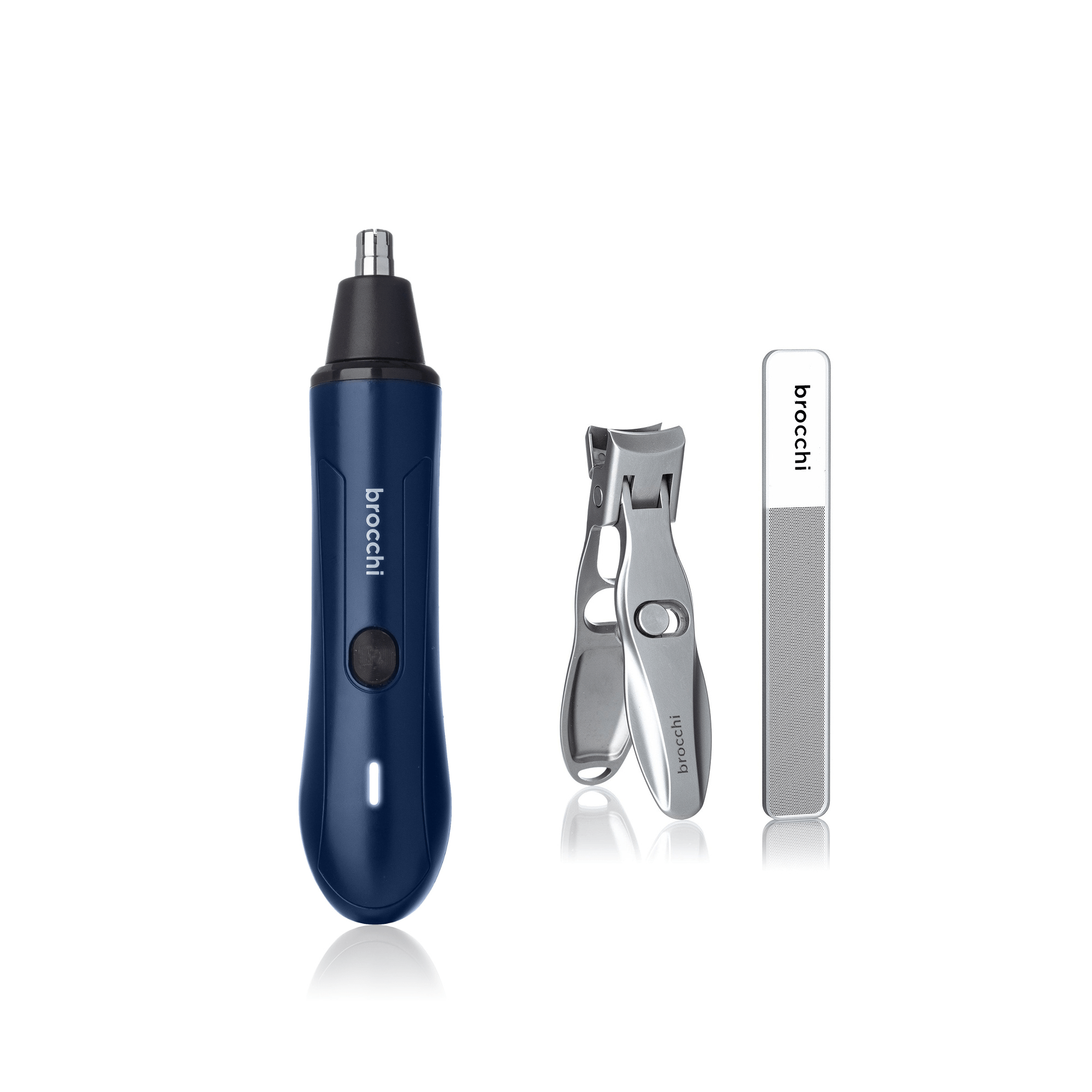 Cortex Beauty Blue Nail Clipper, File and Nose Trimmer Set