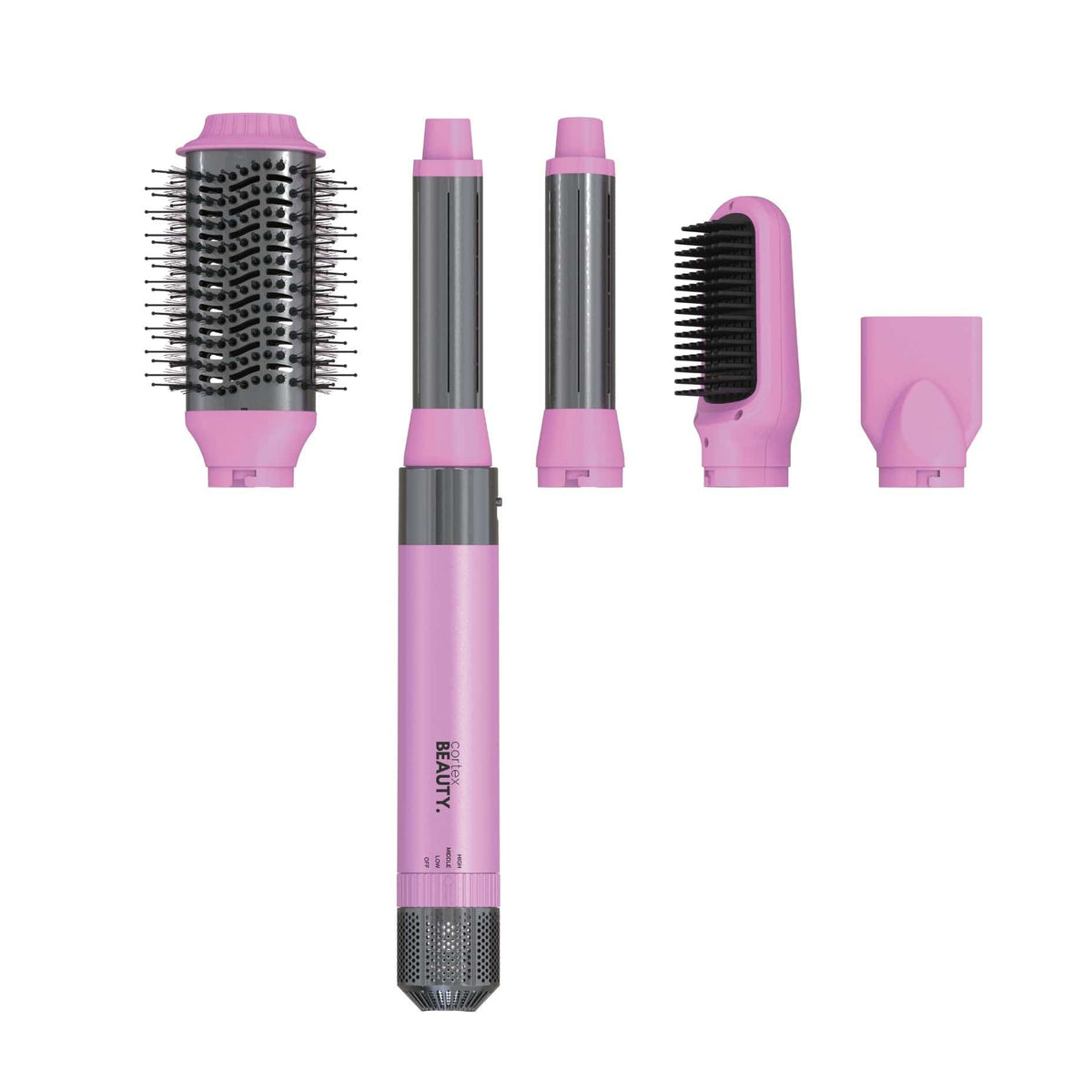 New Cortex Beauty Pink Hair Dryer with Attachments. Without box. AirFold | Ionic Foldable Dryer + Nozzle and Diffuser  main image 3