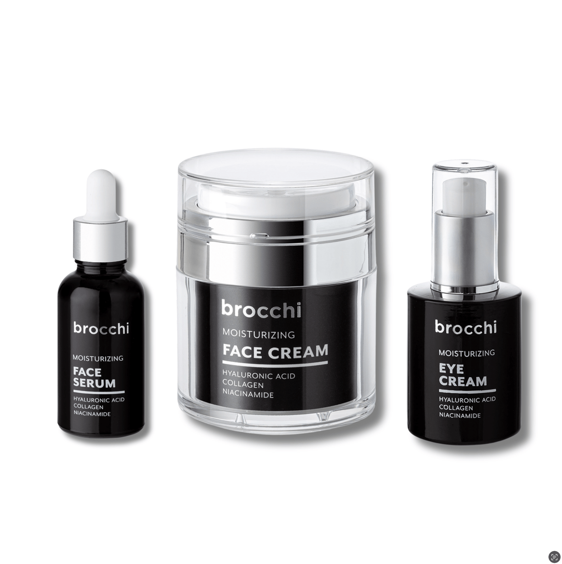 Cortex Beauty Brocchi | Hyaluronic Acid Face Cream, Eye Cream &amp; Serum Set