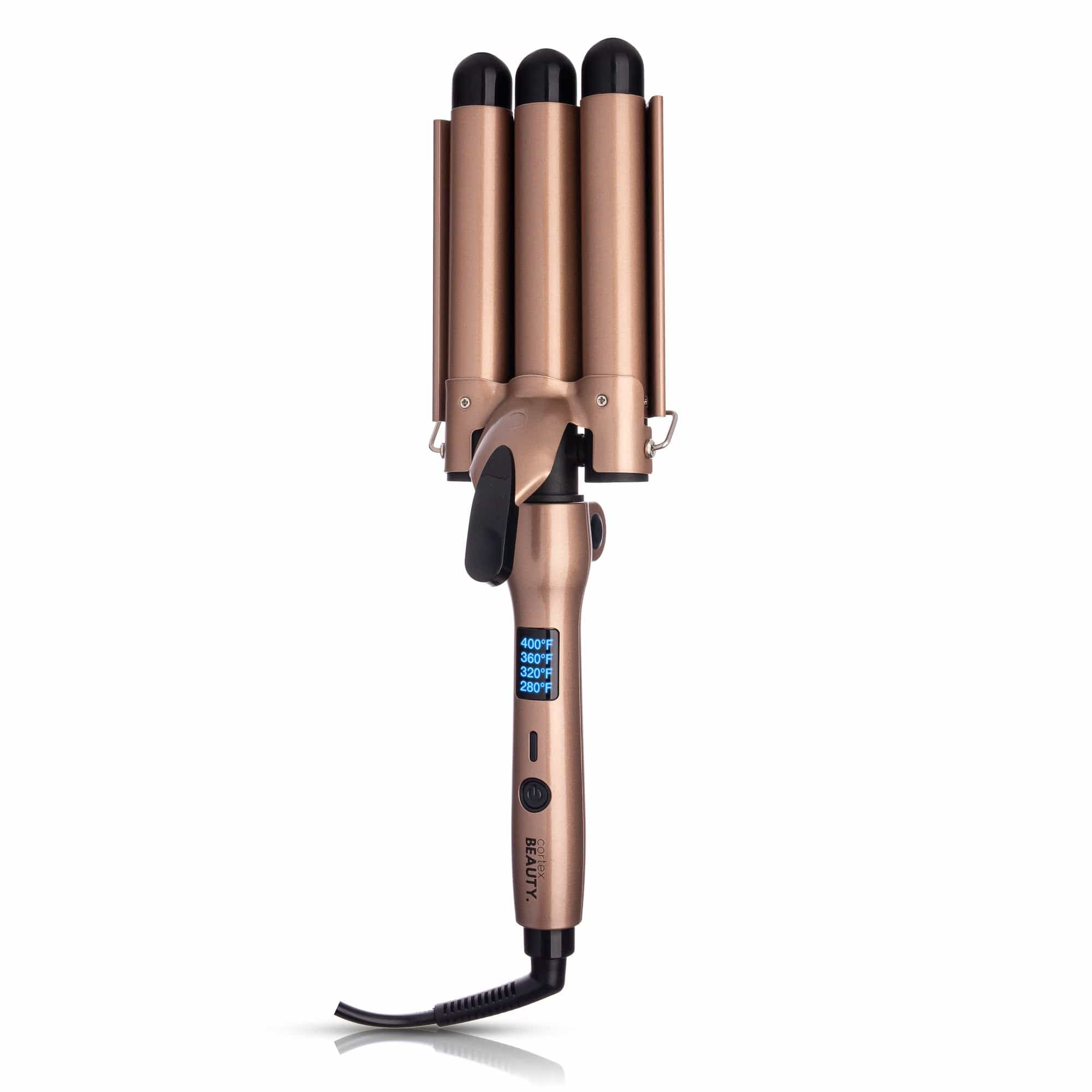 Cortex Beauty Cortex Beauty: Digital and Foldable 1" Three Barrel Waver