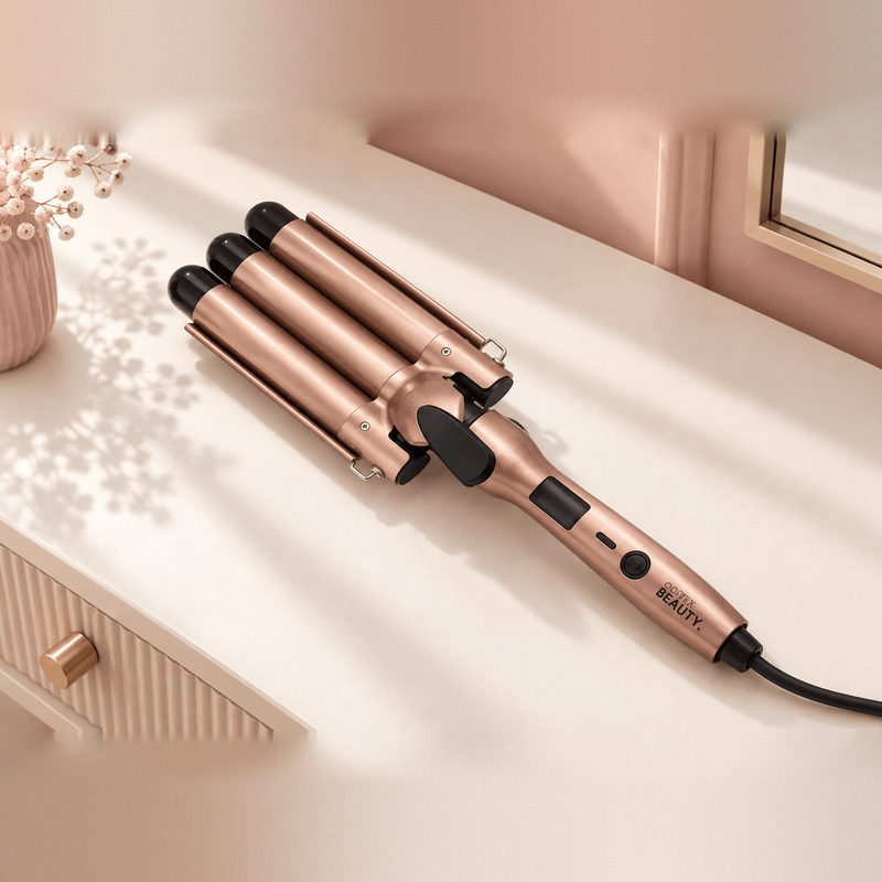 Cortex Beauty Digital Wave Maker | 1" Foldable 3-Barrel Waver