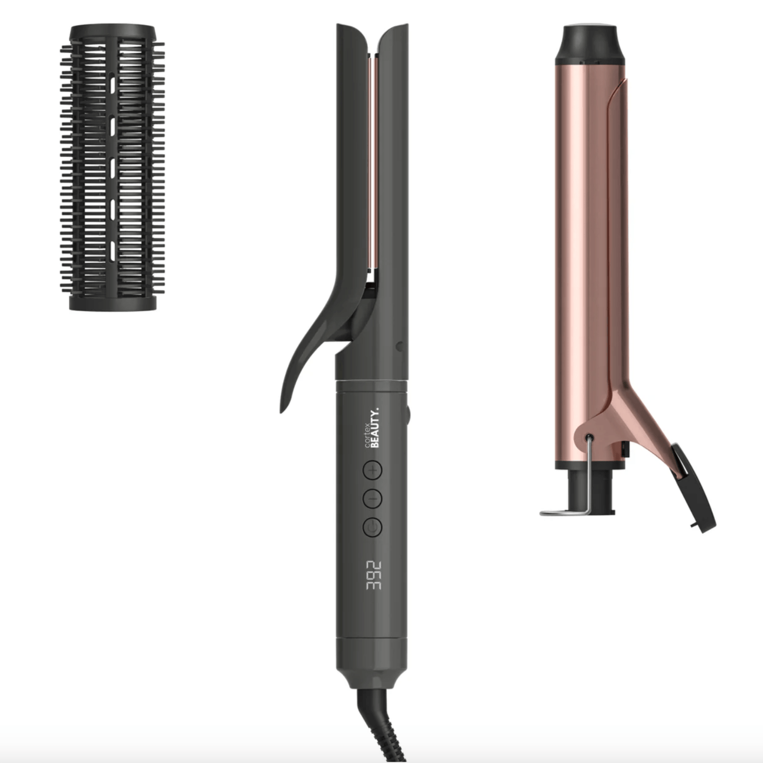 Cortex Beauty Gray/ Rose Gold 3in1 Multi Styler Set with Digital Display