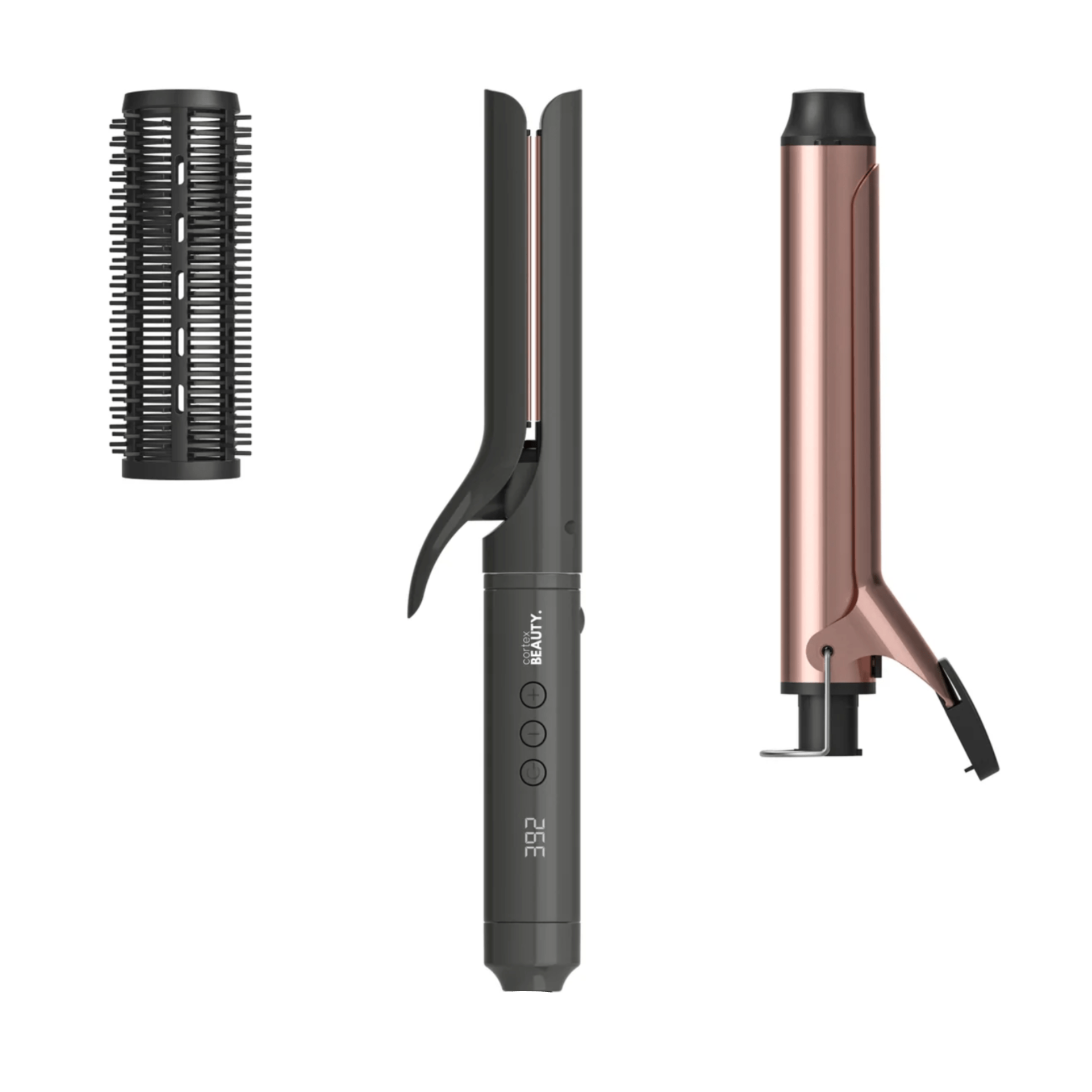 Cortex Beauty Gray/ Rose Gold 3in1 Multi Styler Set with Digital Display