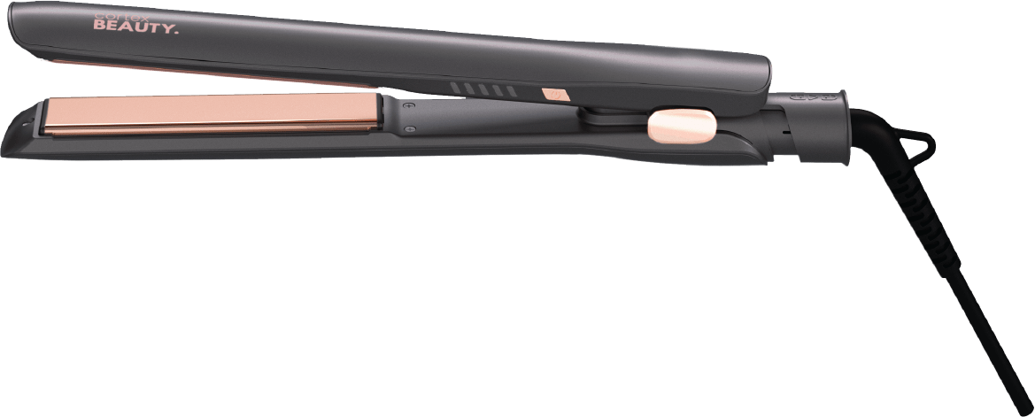 Cortex Beauty Gray w/ Rosegold Plates Pro Slim | 1” Temperature Control Flat Iron