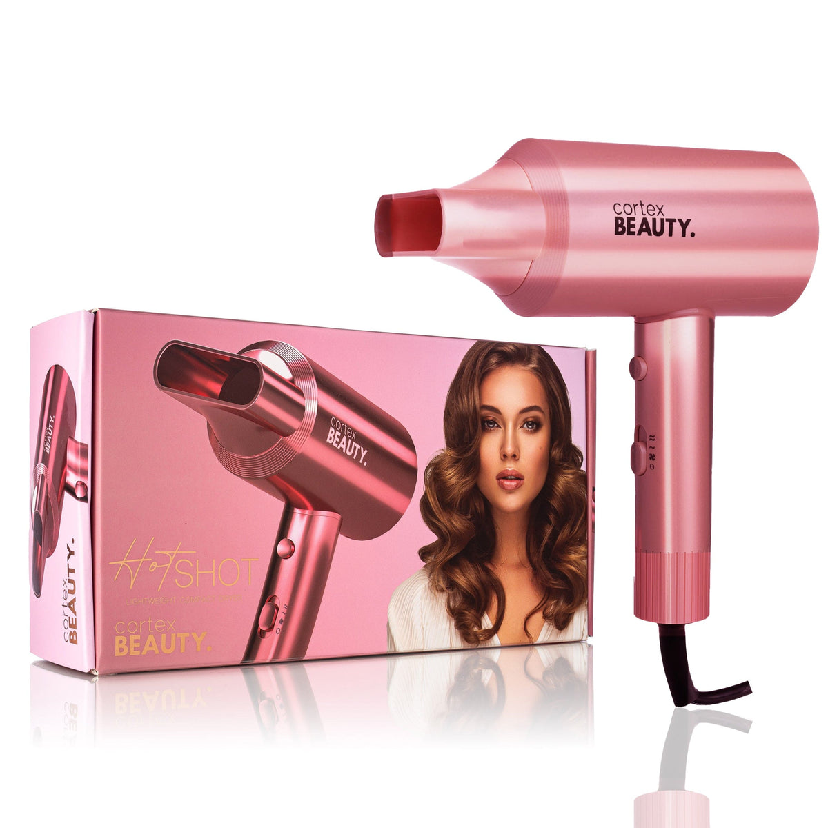 New Cortex Beauty Pink Hair Dryer with Attachments. Without box. Cortex Beauty - AirFold - Ionic Foldable Dryer + Blowout  main image 3