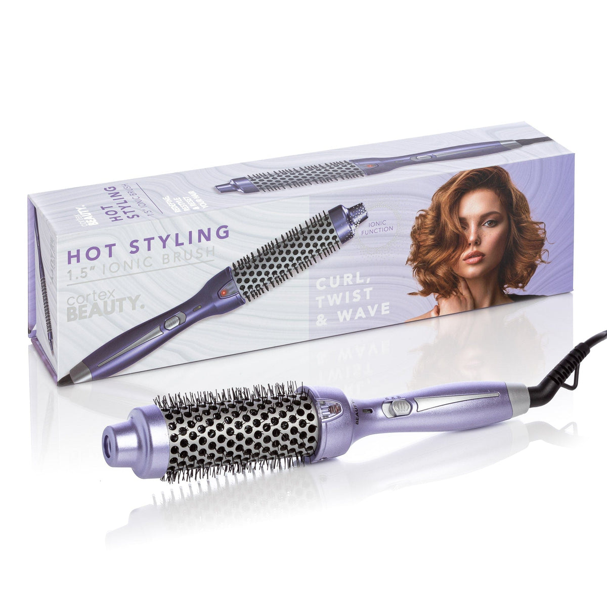 Ionic heat brush. Plavogue Heated Curling Ionic Curling Iron Volumizing Brush  main image 3