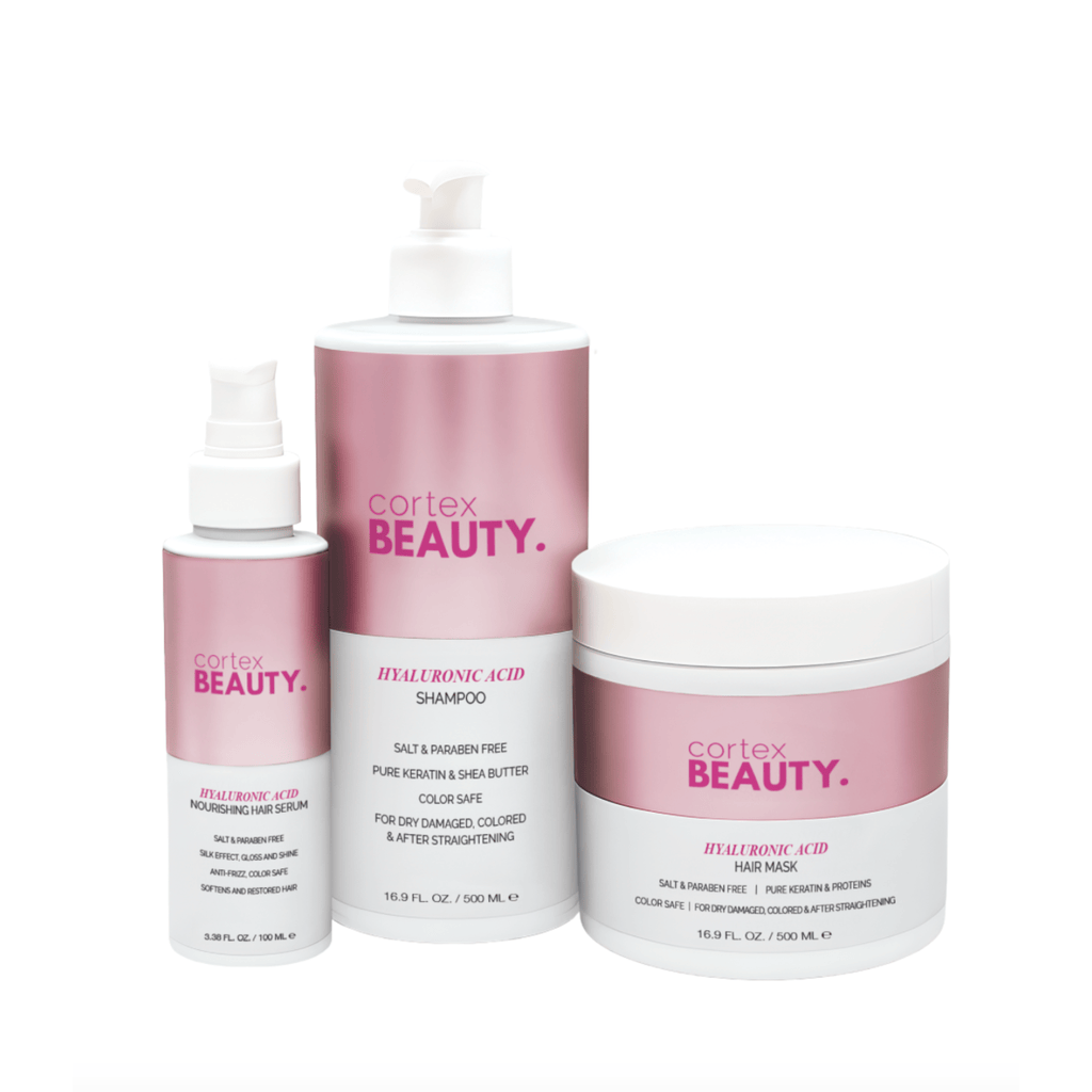 Cortex Beauty HYDRA GLOW REPLENISHING COMPLETE HAIR KIT (SHAMPOO+HAIR MASK+HAIR SERUM)