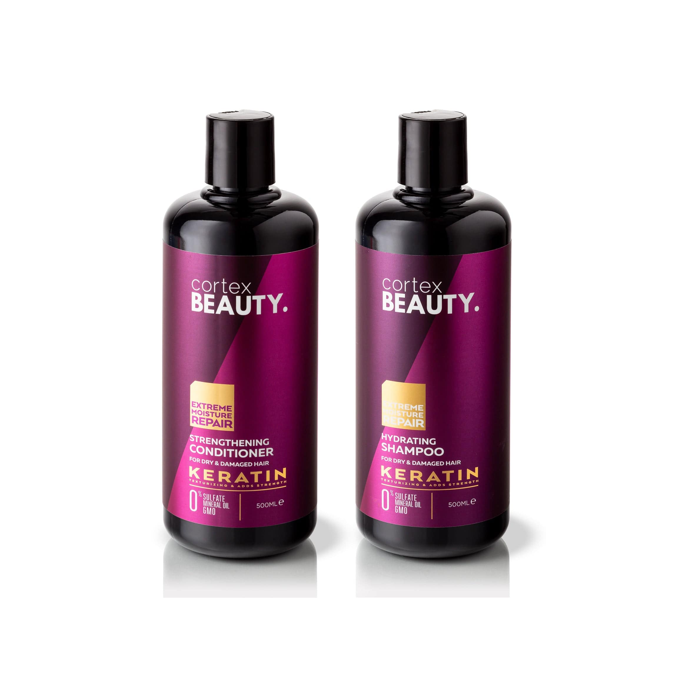 Cortex Beauty Keratin Hydrating Shampoo and Strengthening Conditioner Set