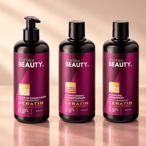 Cortex Beauty Keratin | Shampoo, Conditioner & Leave-In Conditioner Set