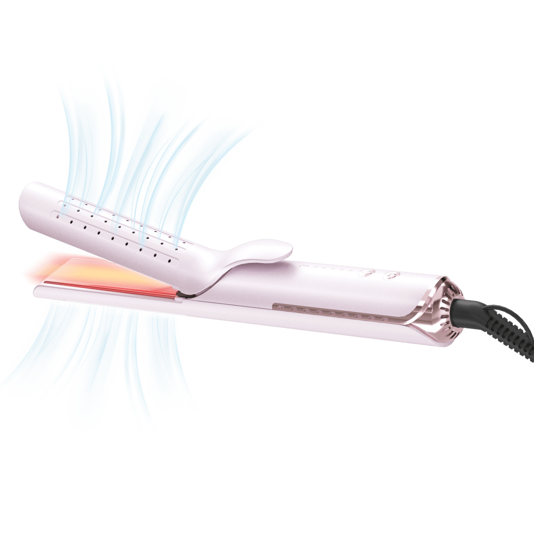 Cortex Beauty Pink/Pink Rose AirGlider | 2-in-1 Cool Air Flat Iron/curler