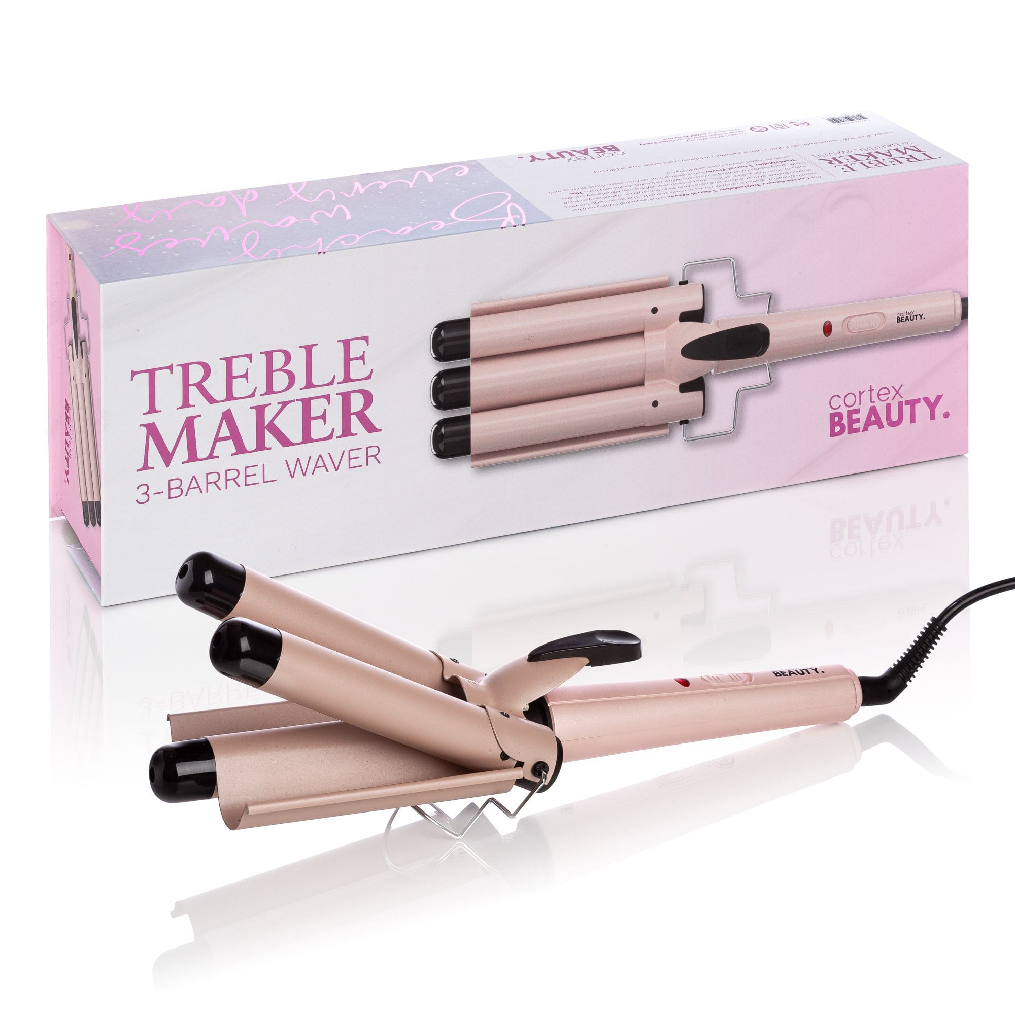 Cortex Beauty Pink V TrebleMaker | 3-Barrel Waver