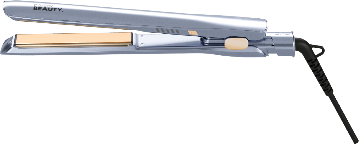 Cortex Beauty Powder Blue w/ Gold Plates Pro Slim | 1” Temperature Control Flat Iron