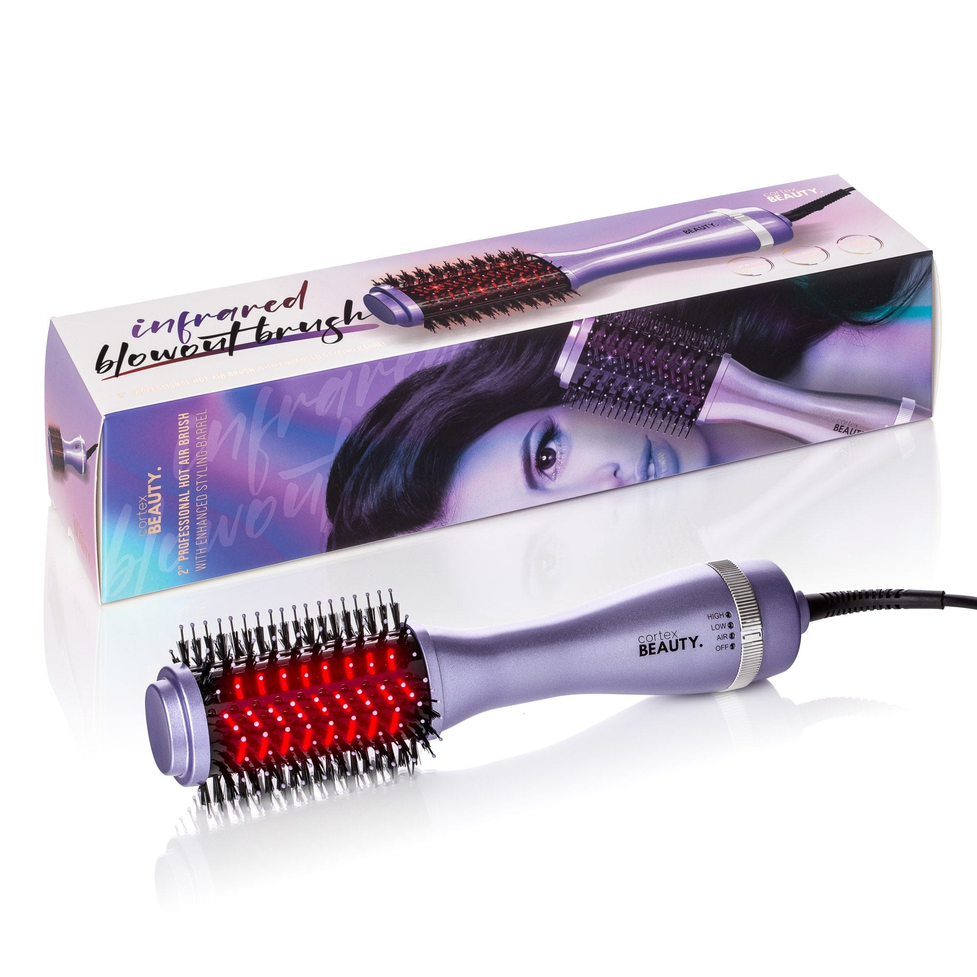 Cortex Beauty PURPLE Infrared Blowout Brush | 2&quot; Professional Hot Brush
