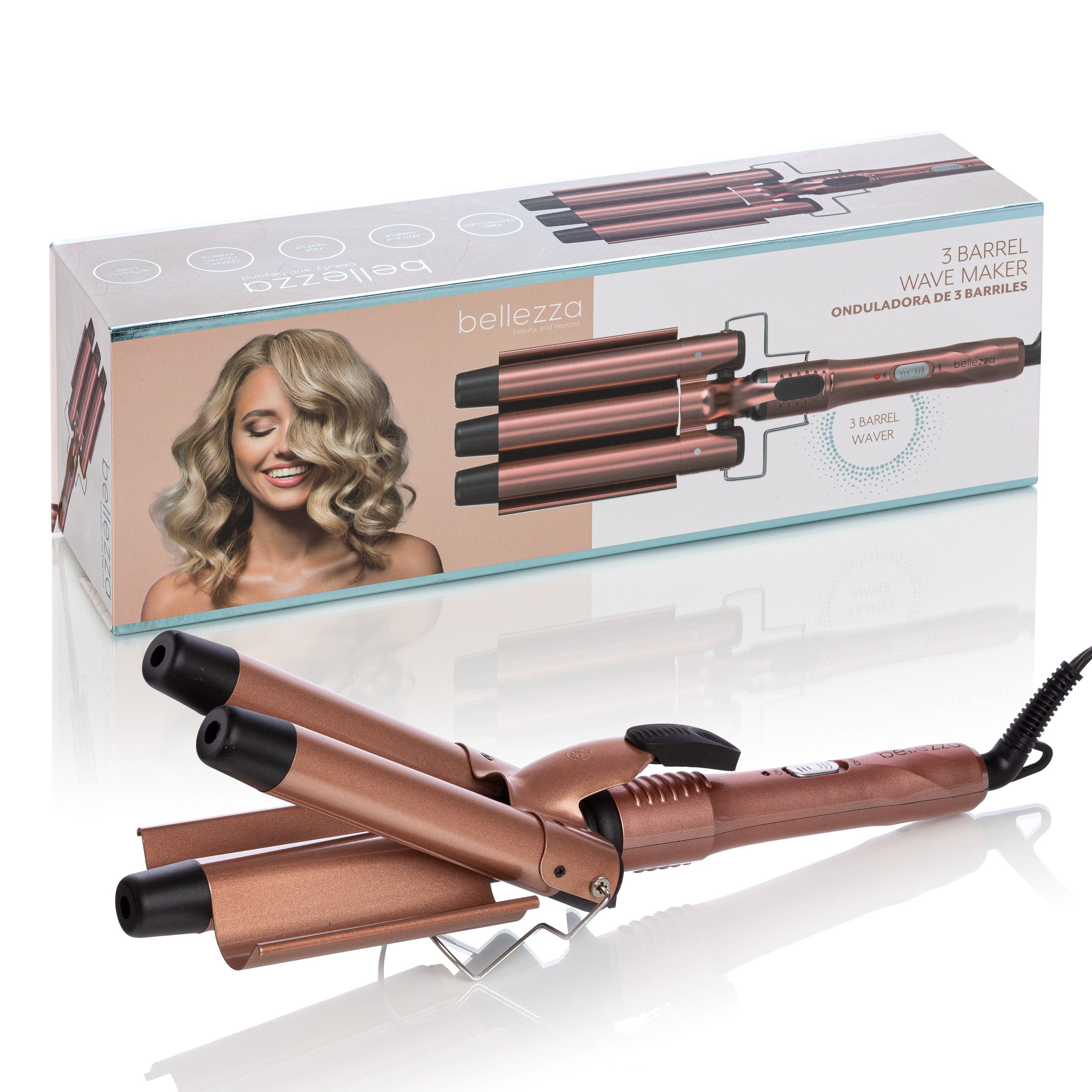 Cortex Beauty Rose Gold 3-Barrel Waver