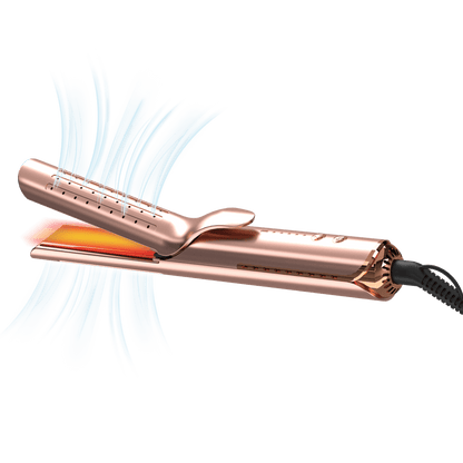 Cortex Beauty Rose Gold AirGlider | 2-in-1 Cool Air Flat Iron/curler
