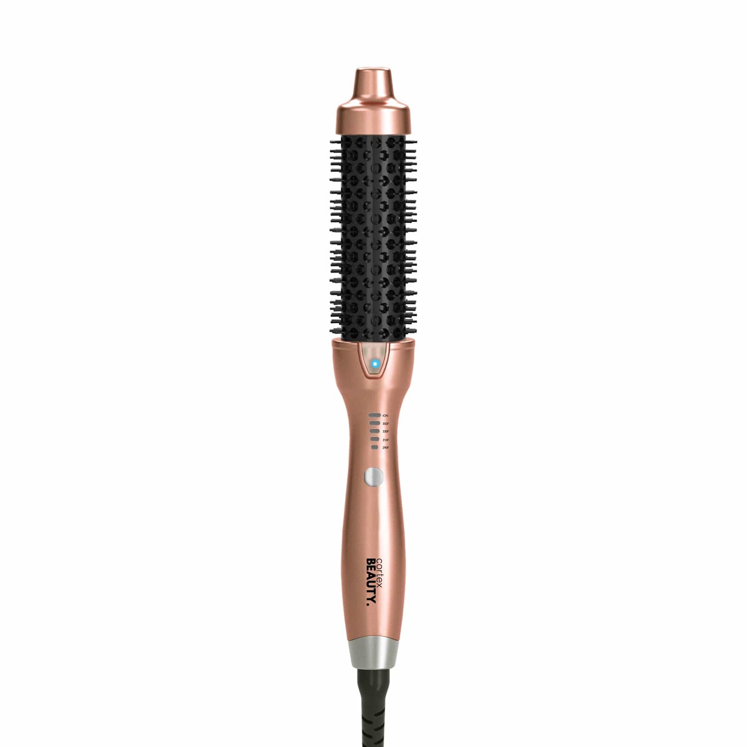 Cortex Beauty Rose Gold/ Black 1.5&quot; Ionic Temperature Control Styling Brush