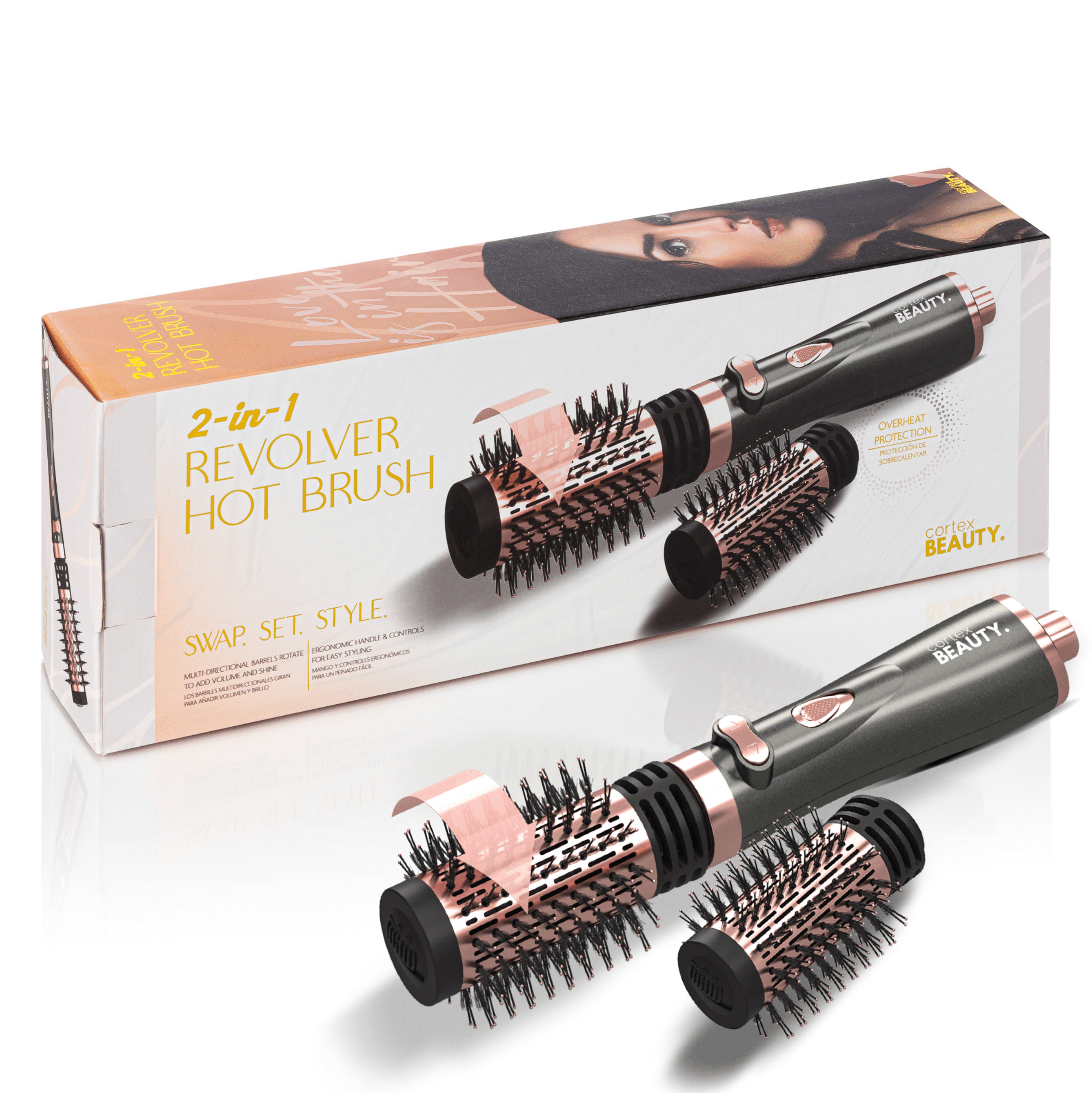 Cortex Beauty Titanium 2-in-1 Revolving Hot Brush
